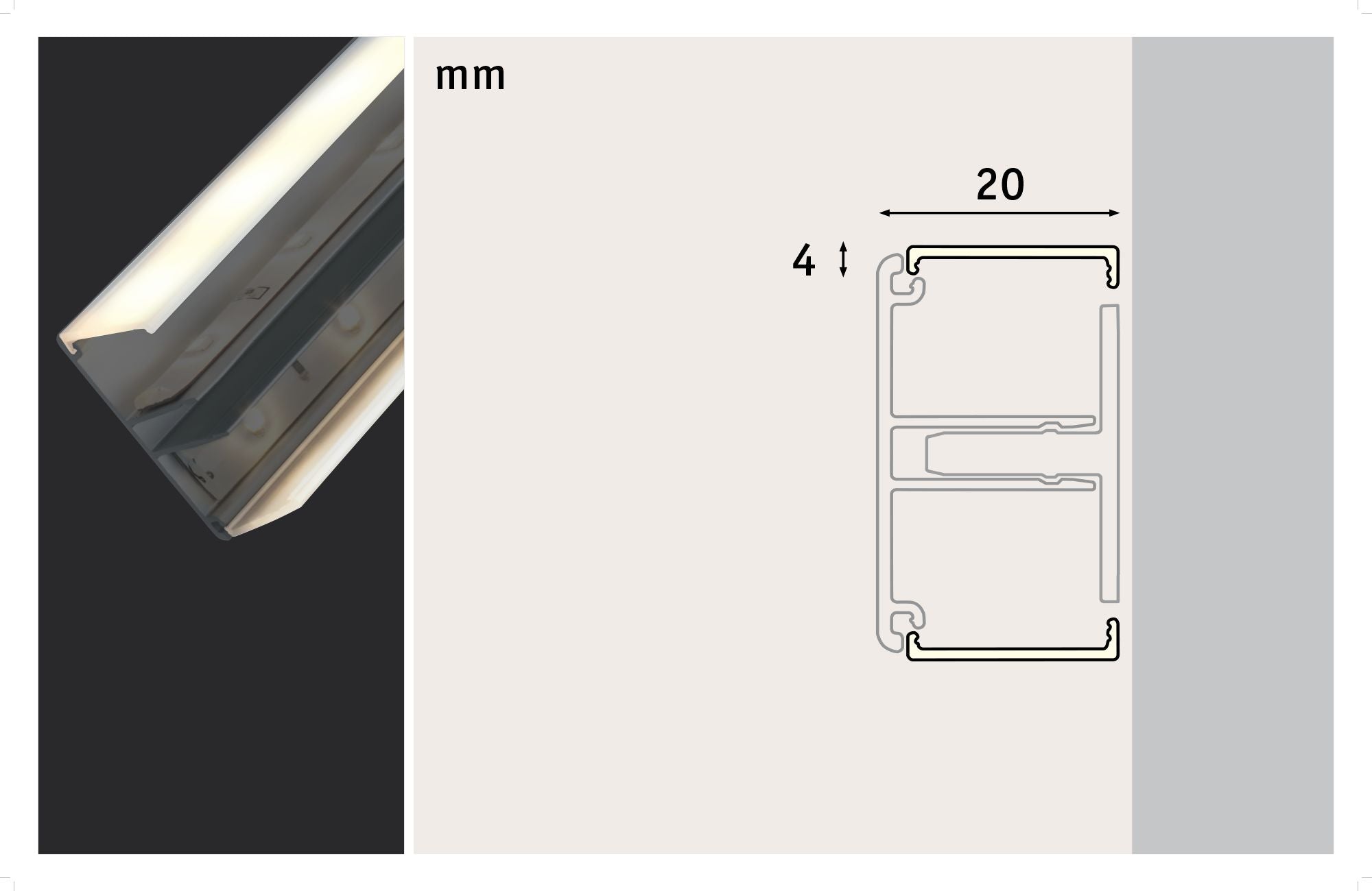 LED Strip Profil Duo Satin - Paulmann - 70269