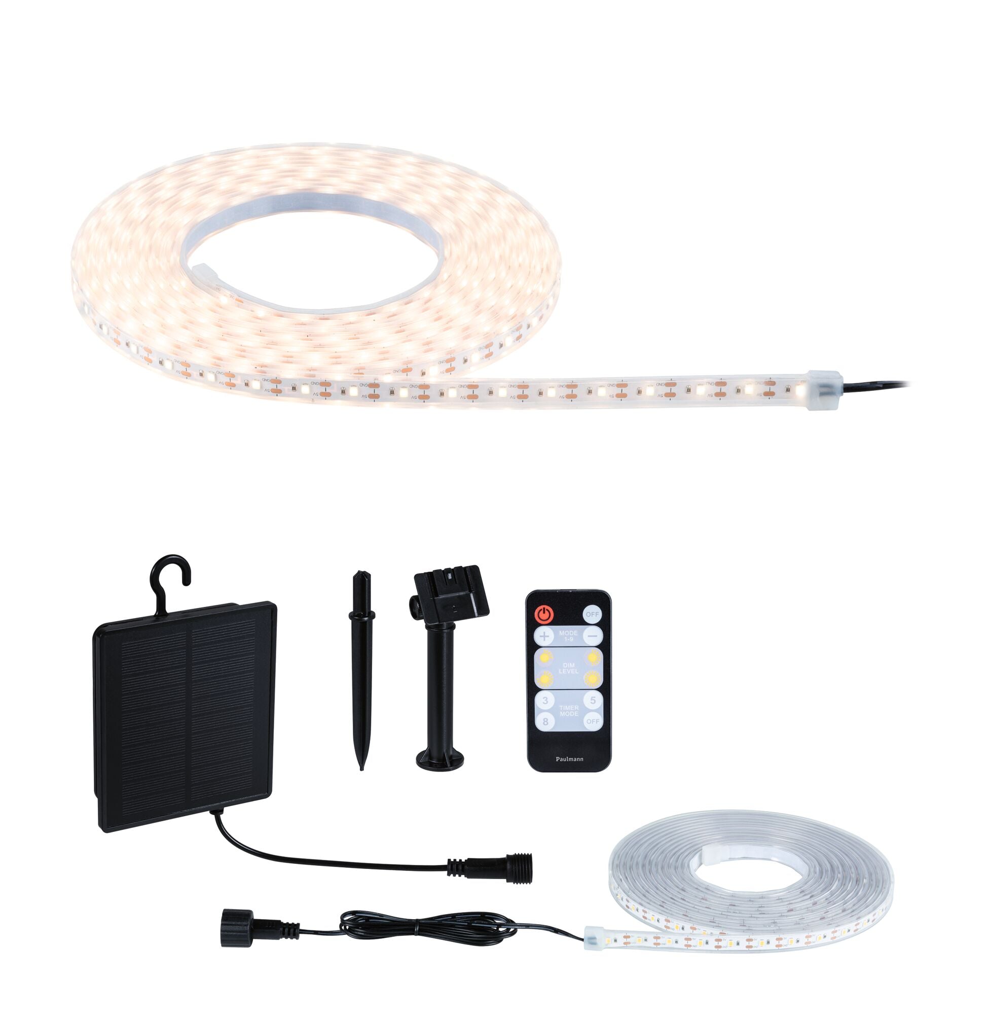 LED Stripe LED Stripe inkl. Fernbedienung 5m IP44 2,8W 51lm/m 60 LEDs/m 3000K - Paulmann - 71193