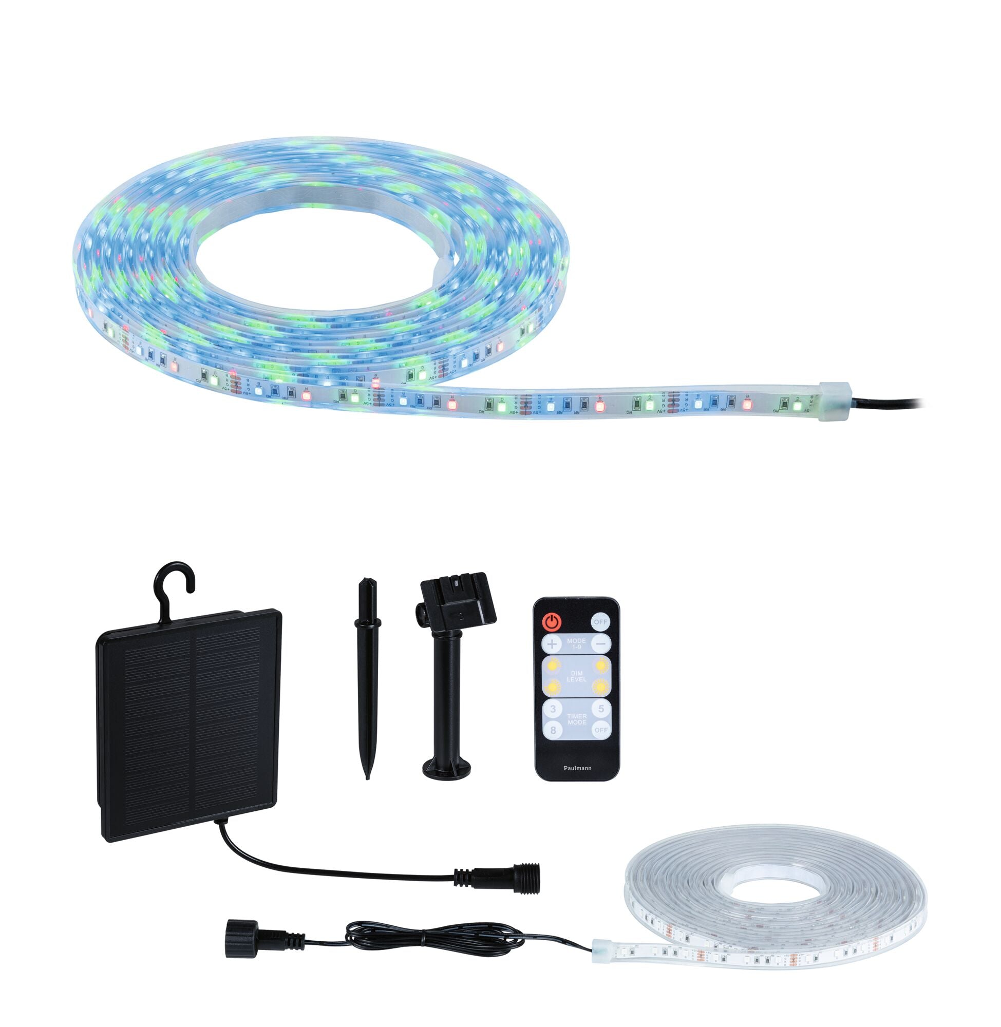 LED Stripe LED Stripe inkl. Fernbedienung 5m IP44 3,2W 22lm/m 60 LEDs/m RGB - Paulmann - 71194