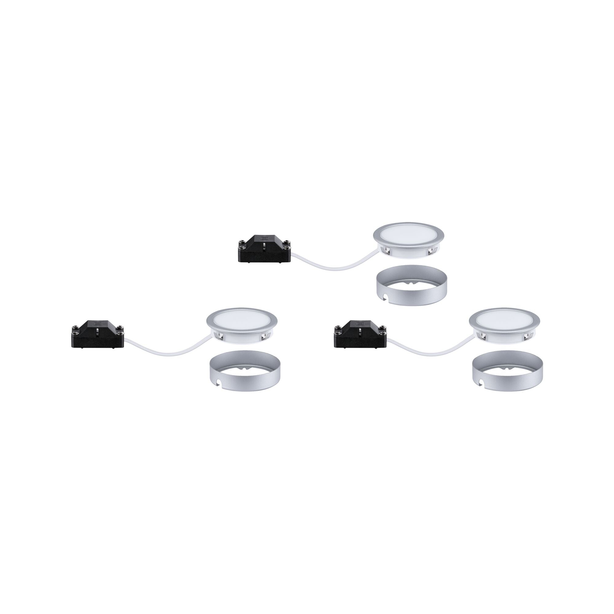 LED Unterschrankleuchte Pukk 3x3,5W 65mm 3x210lm 230V rund Chrom matt - Paulmann - 93092