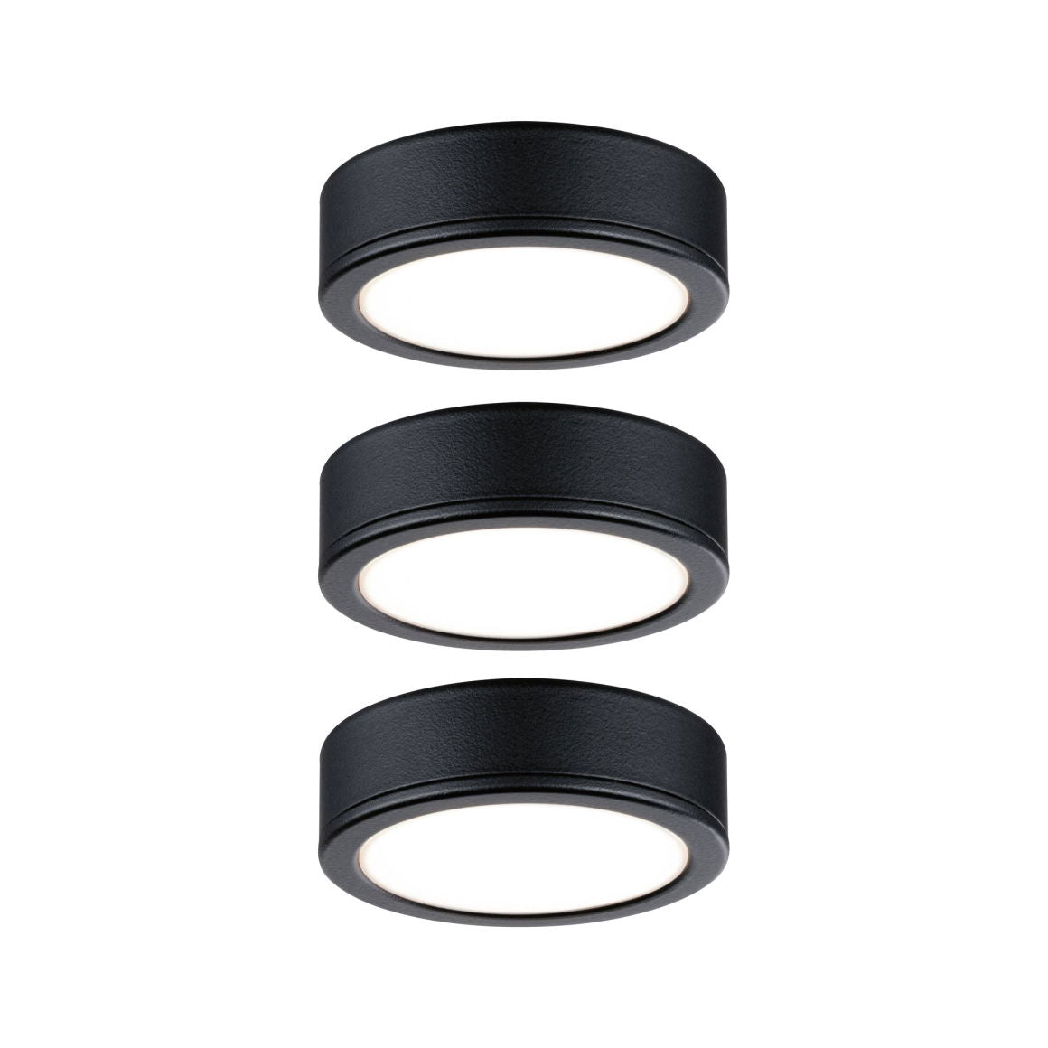 LED Unterschrankleuchte Pukk 3x3,5W 65mm 3x210lm 230V rund Schwarz - Paulmann - 99990