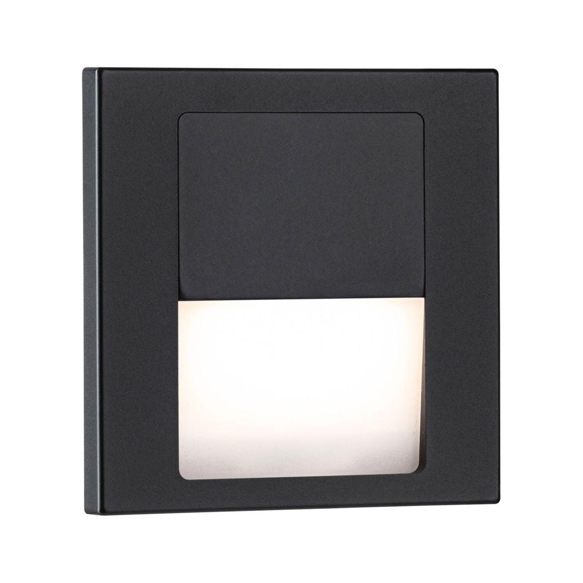 LED Wandeinbauleuchte Tsaro eckig 80x36mm 1W 80lm 230V 2700K Schwarz matt - Paulmann - 80001