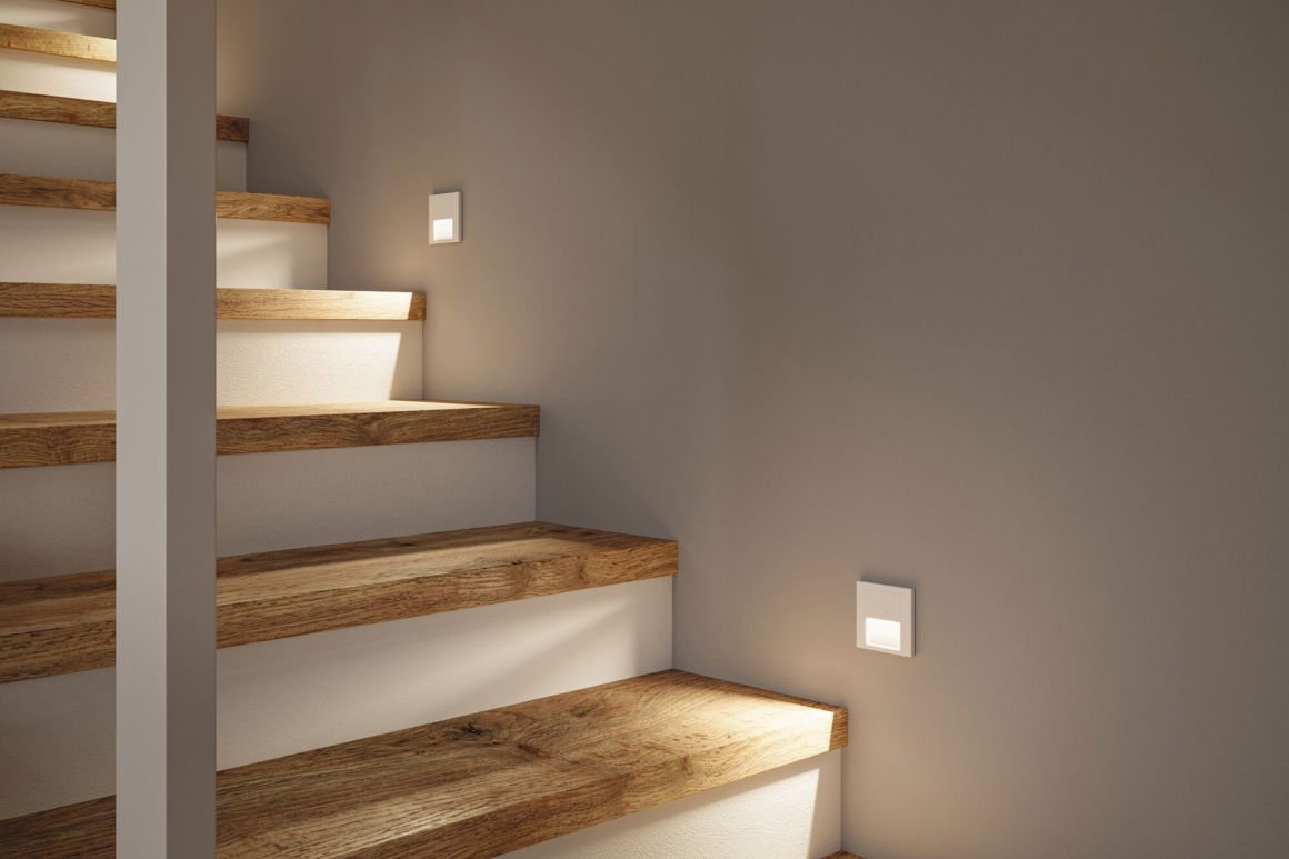 LED Wandeinbauleuchte Tsaro eckig 80x36mm 1W 80lm 230V 2700K Weiß matt - Paulmann - 79999