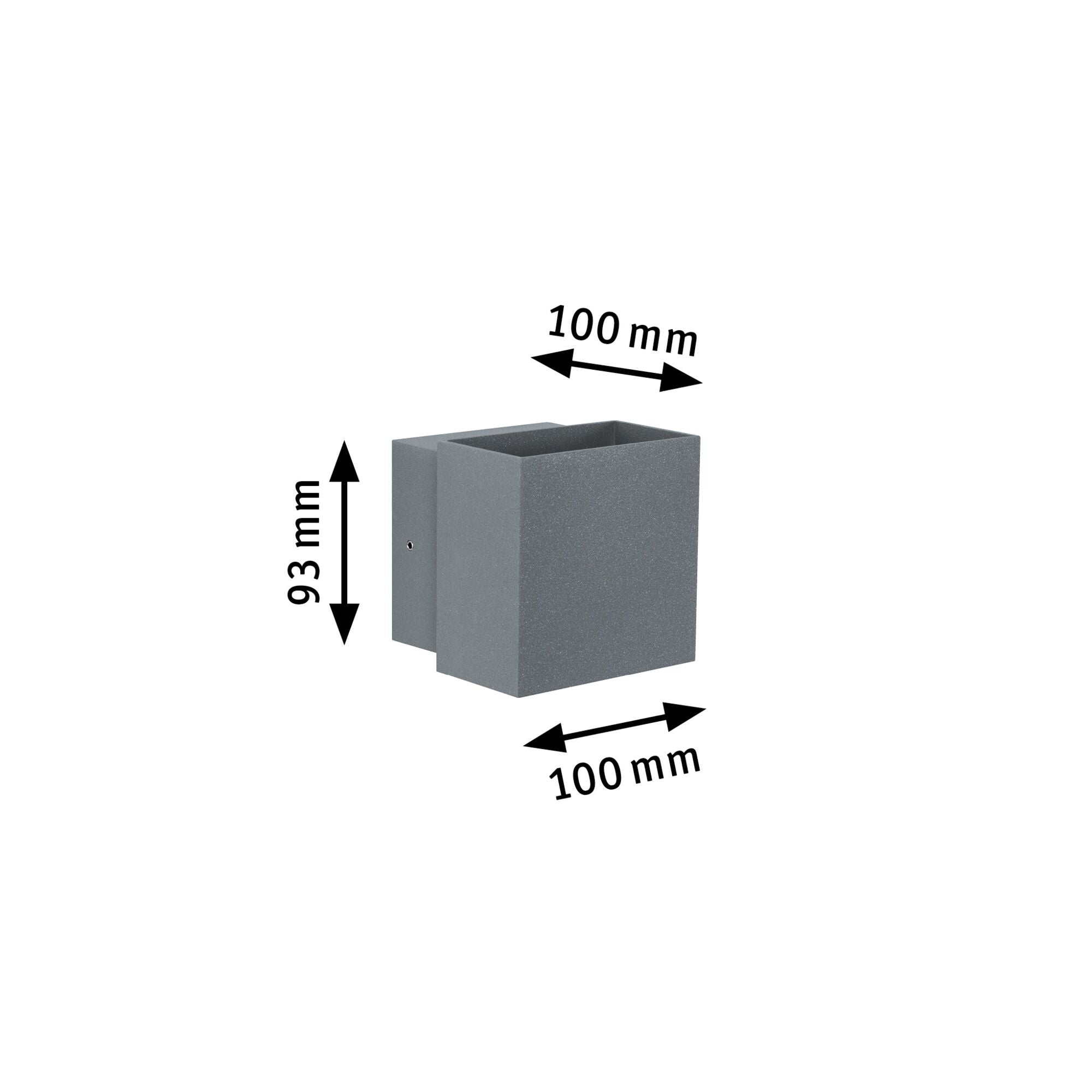 LED Wandleuchte Cybo IP65 eckig 100x100mm 2700K 2x3,5W 355lm / 355lm 230V Grau Aluminium - Paulmann - 18002