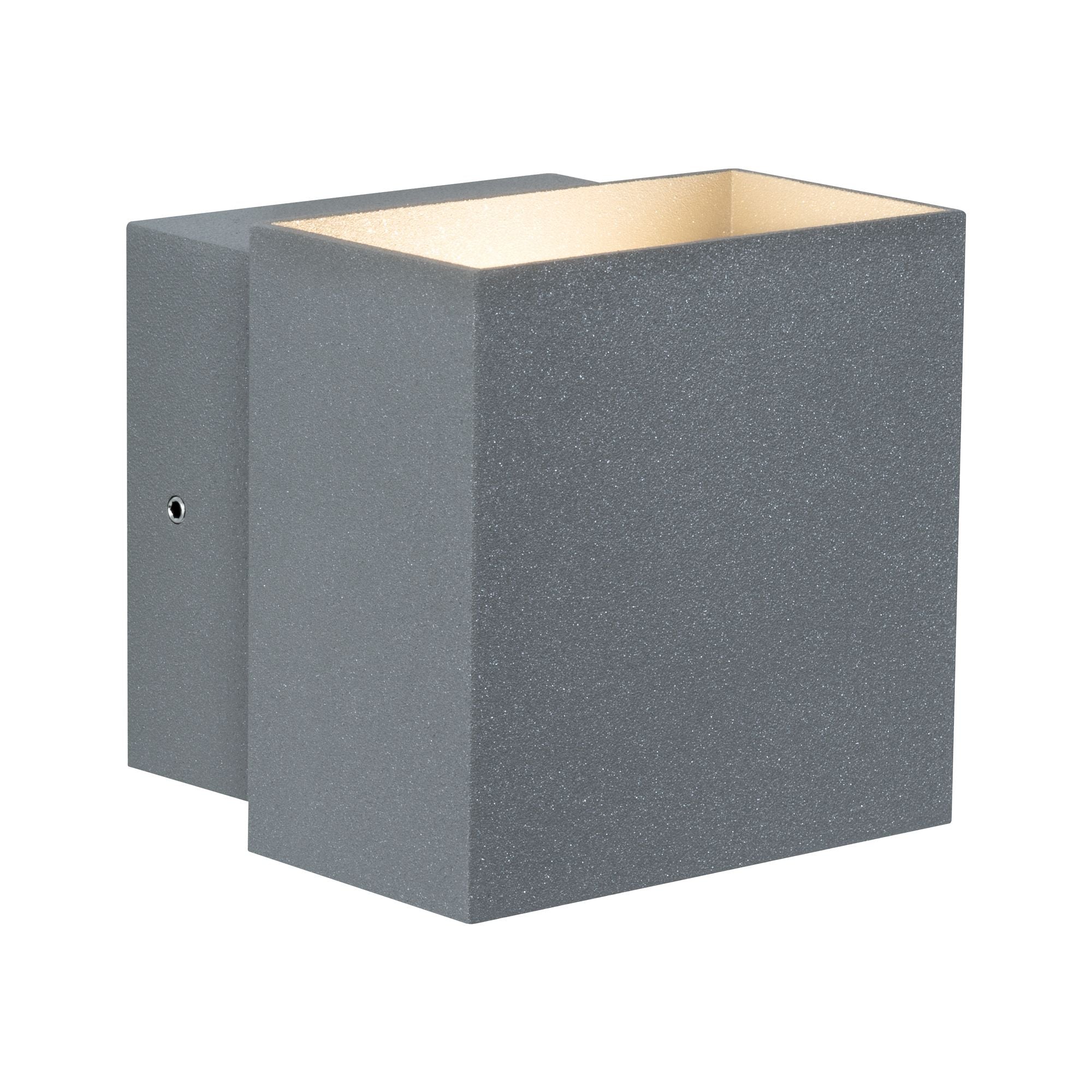 LED Wandleuchte Cybo IP65 eckig 100x100mm 2700K 2x3,5W 355lm / 355lm 230V Grau Aluminium - Paulmann - 18002