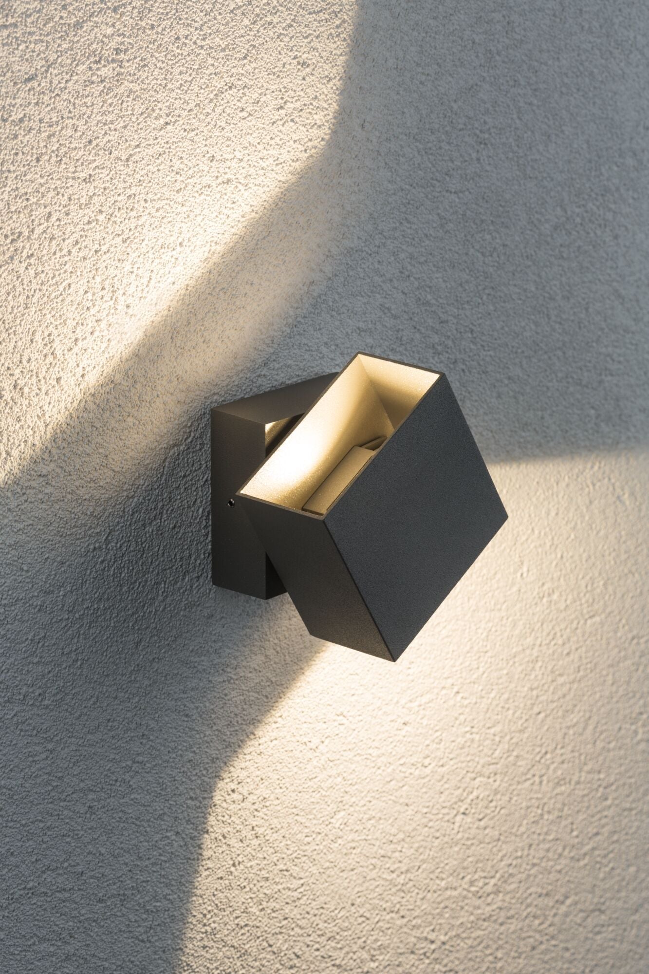 LED Wandleuchte Cybo IP65 eckig 100x100mm 2700K 2x3,5W 355lm / 355lm 230V Grau Aluminium - Paulmann - 18002