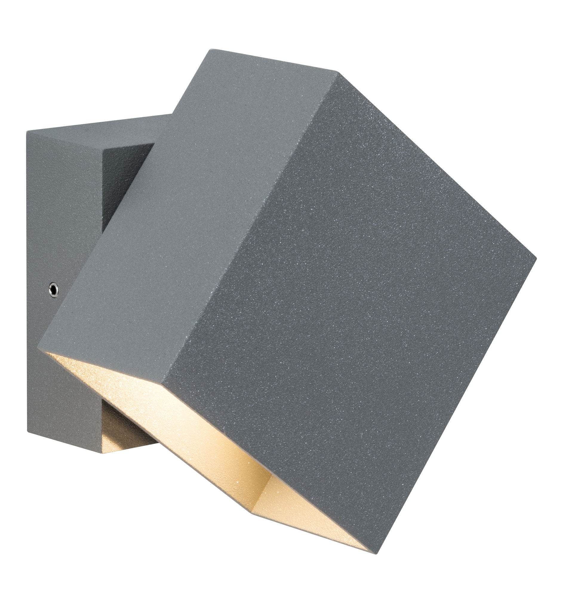LED Wandleuchte Cybo IP65 eckig 100x100mm 2700K 2x3,5W 355lm / 355lm 230V Grau Aluminium - Paulmann - 18002