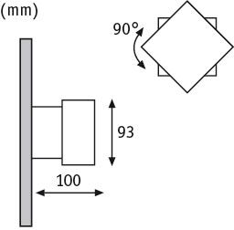 LED Wandleuchte Cybo IP65 eckig 100x100mm 2700K 2x3,5W 355lm / 355lm 230V Weiß Aluminium - Paulmann - 18003