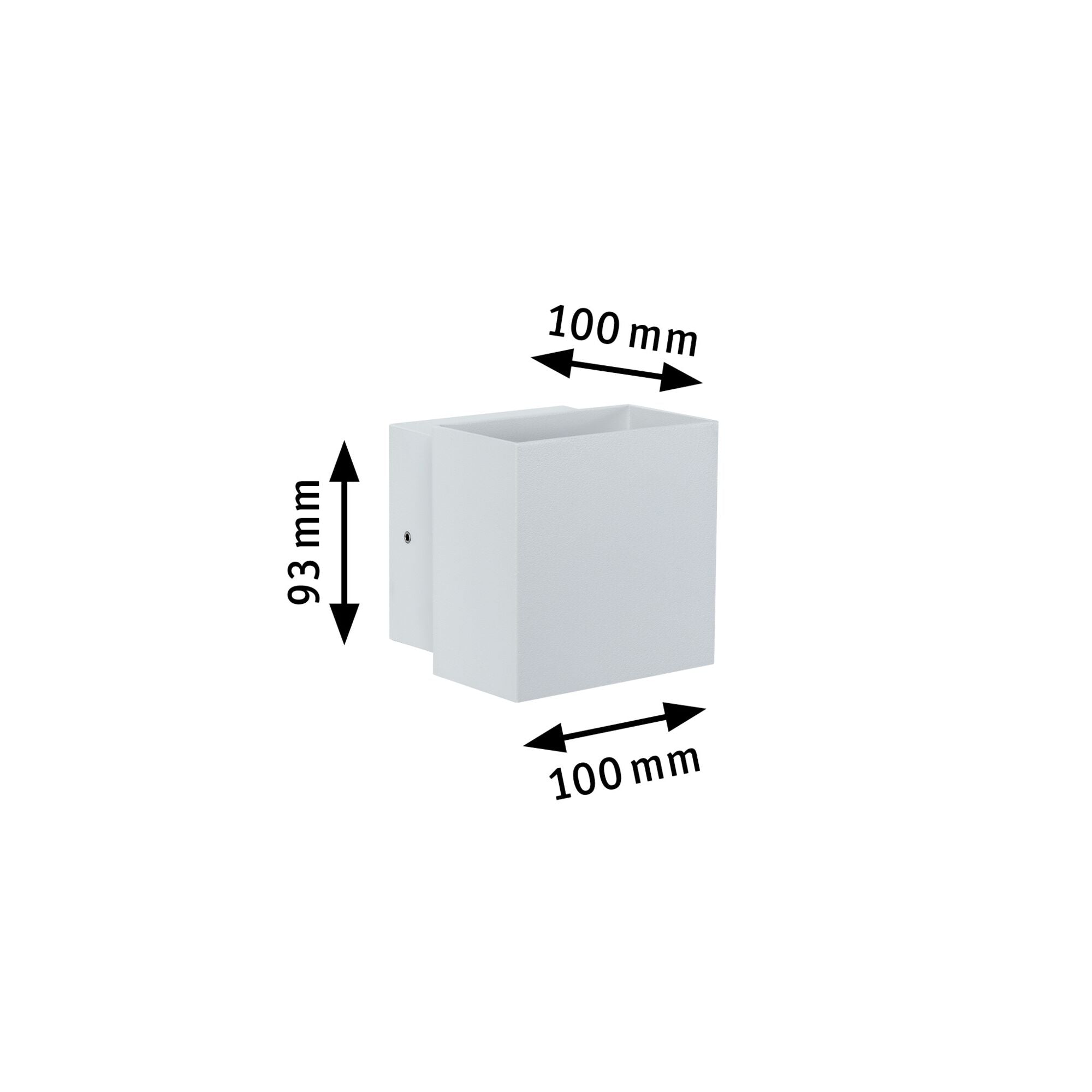 LED Wandleuchte Cybo IP65 eckig 100x100mm 2700K 2x3,5W 355lm / 355lm 230V Weiß Aluminium - Paulmann - 18003