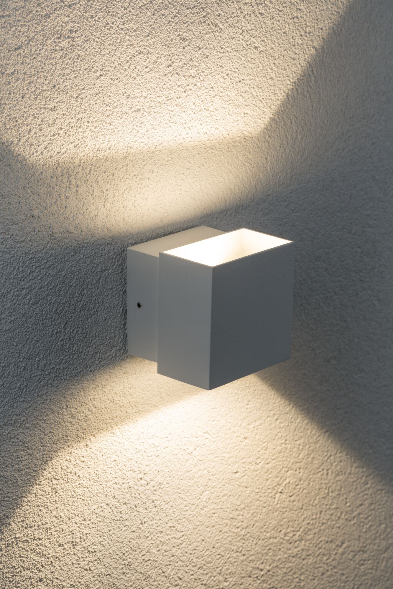 LED Wandleuchte Cybo IP65 eckig 100x100mm 2700K 2x3,5W 355lm / 355lm 230V Weiß Aluminium - Paulmann - 18003