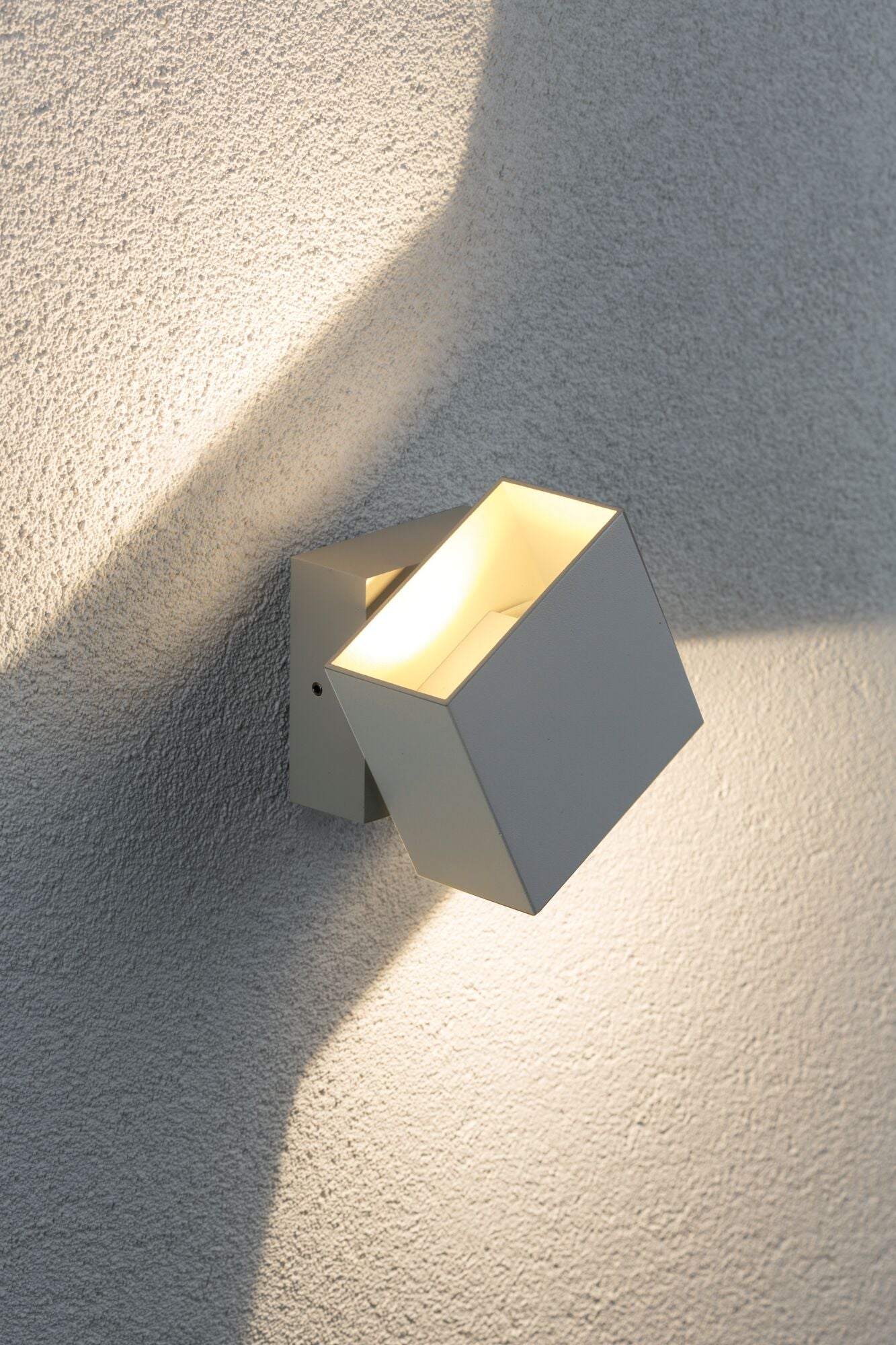 LED Wandleuchte Cybo IP65 eckig 100x100mm 2700K 2x3,5W 355lm / 355lm 230V Weiß Aluminium - Paulmann - 18003
