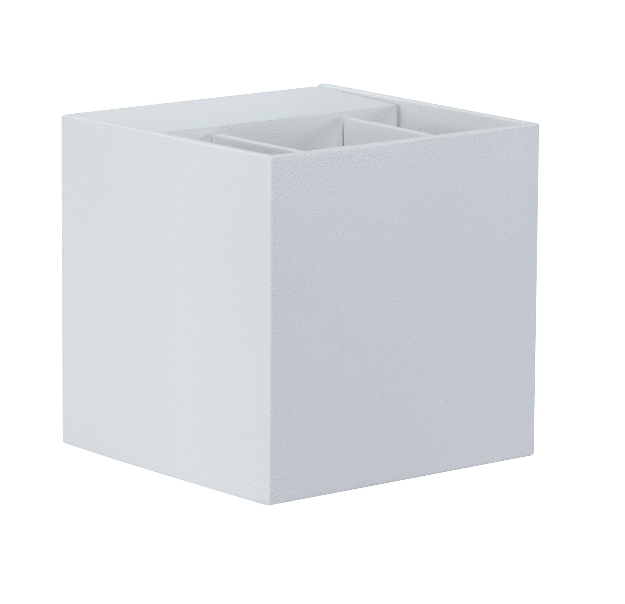 LED Wandleuchte Cybo IP65 eckig 80x80mm 2700K 2x3,5W 355lm / 355lm 230V Weiß Aluminium - Paulmann - 18001