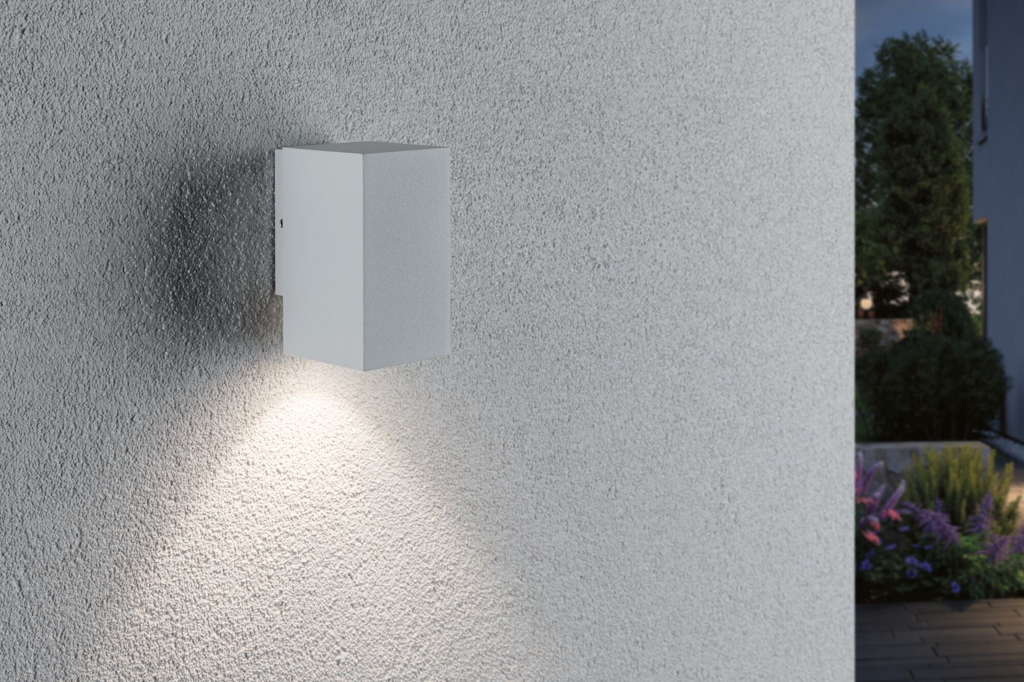 LED Wandleuchte Flame IP44 eckig 58x75mm 3000K 3,8W 320lm 230V Weiß Aluminium - Paulmann - 94329