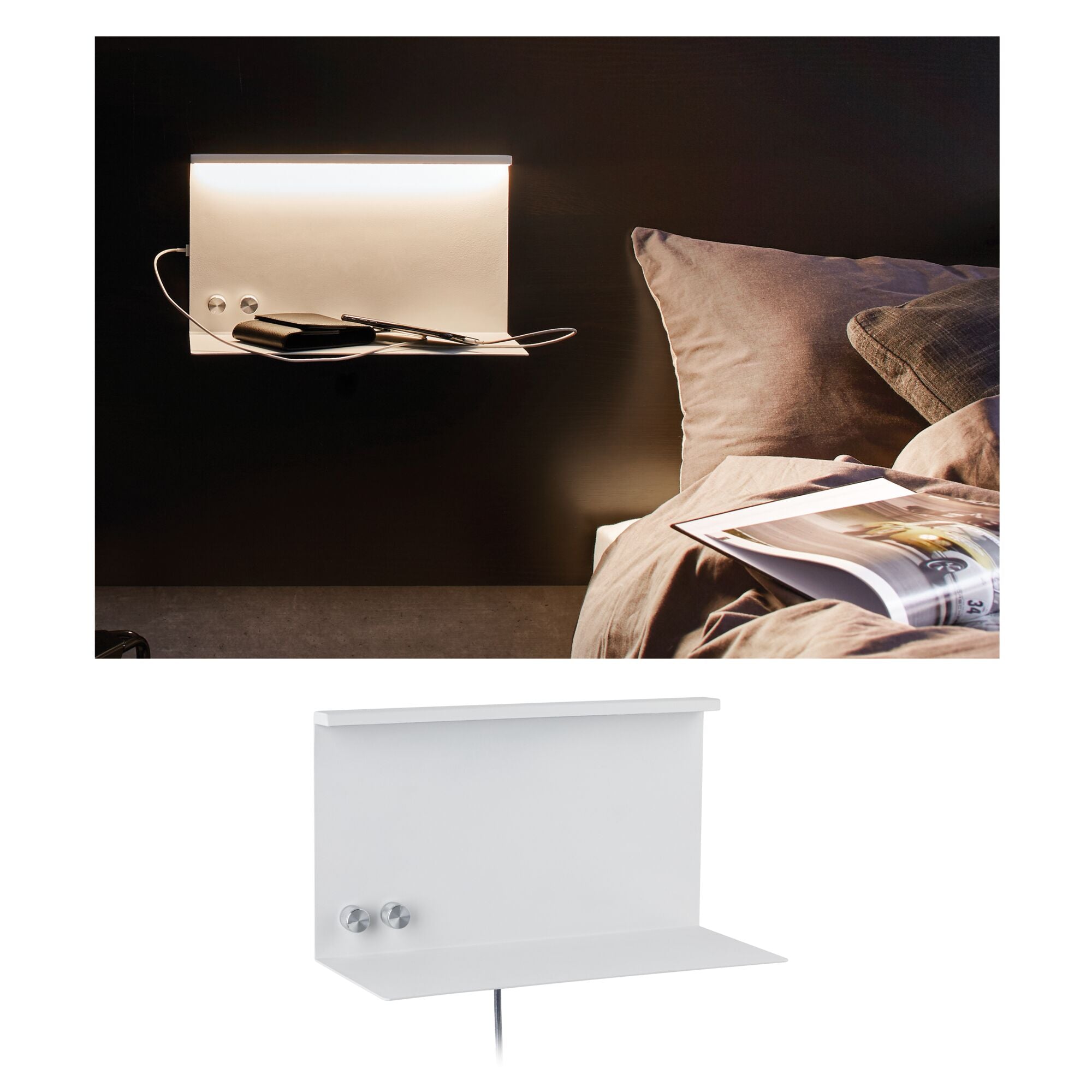LED Wandleuchte Jarina 3000K 540lm / 200lm 230V 4,5 / 1x1,6W dimmbar Weiß - Paulmann - 78919