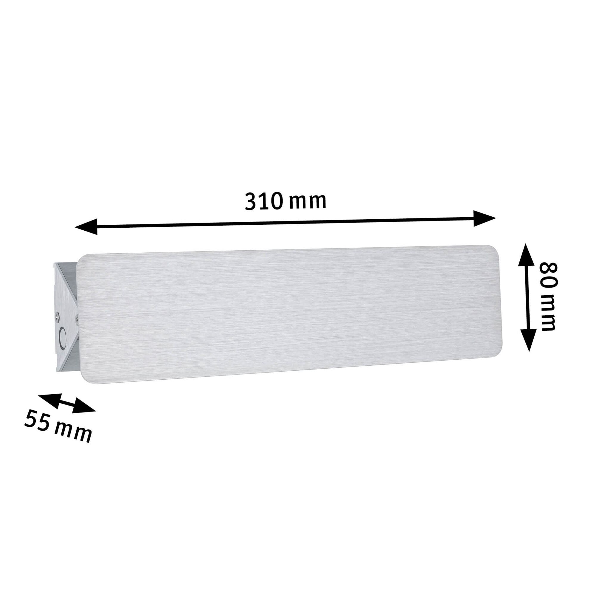 LED Wandleuchte Katla 2700K 340lm 230V 7W Alu gebürstet - Paulmann - 79513