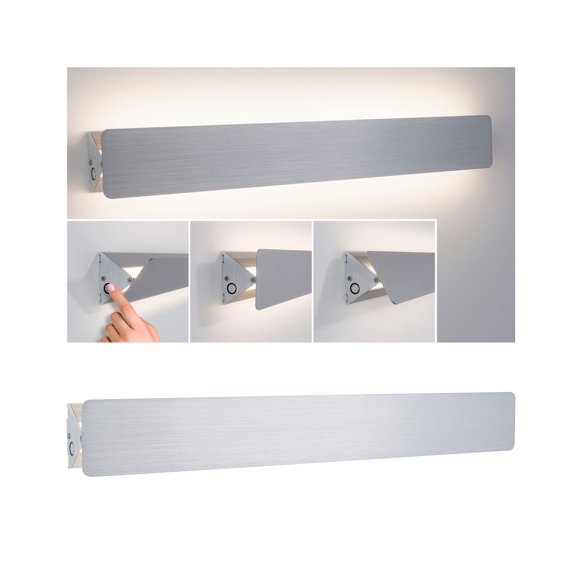 LED Wandleuchte Katla 2700K 580lm 230V 12W Alu gebürstet - Paulmann - 79514