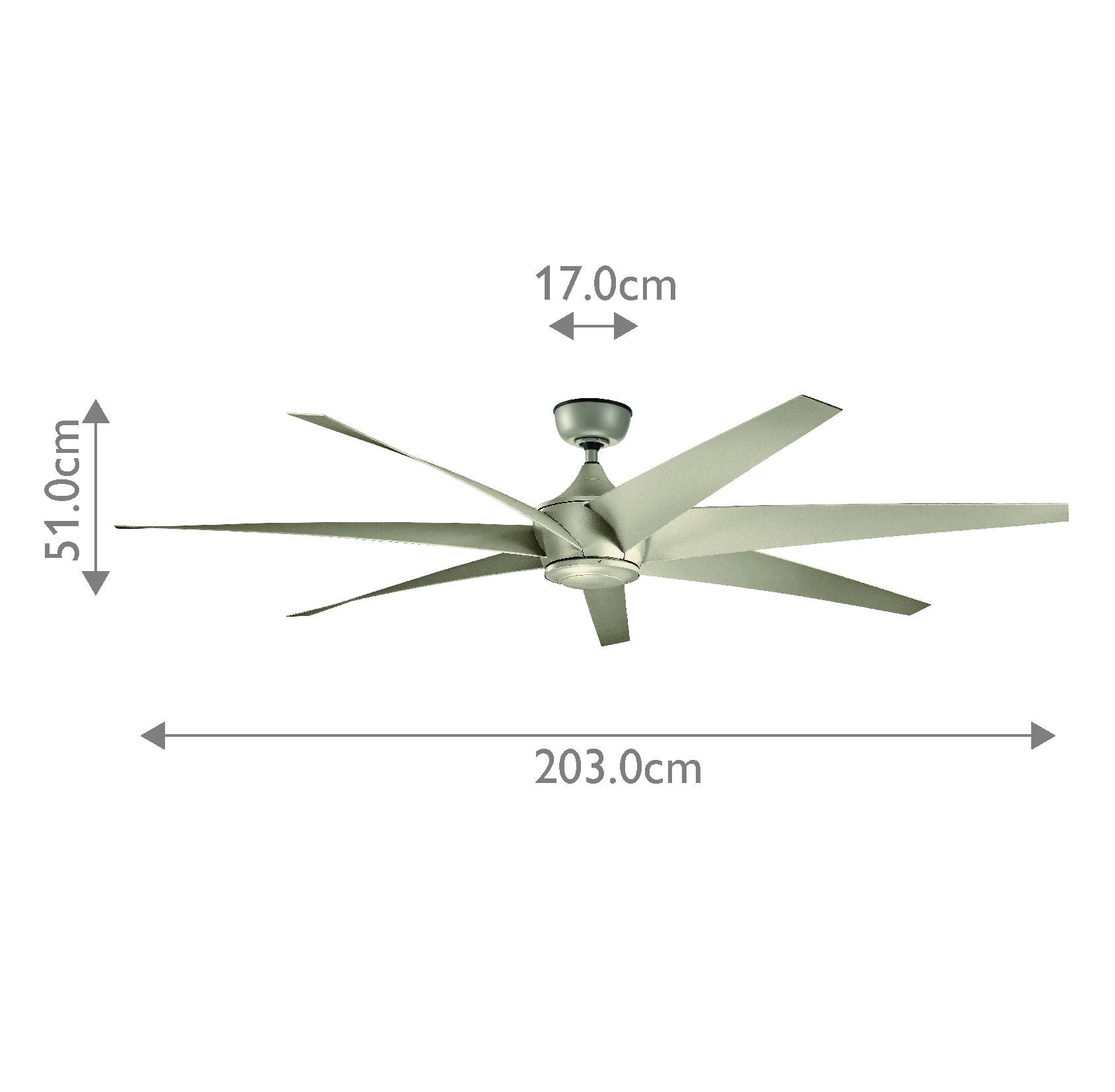 Lehr - 80 Zoll / 203 cm Ventilator - Antikes Satinsilber - Elsteadlighting - KLF - LEHR - 80 - AS