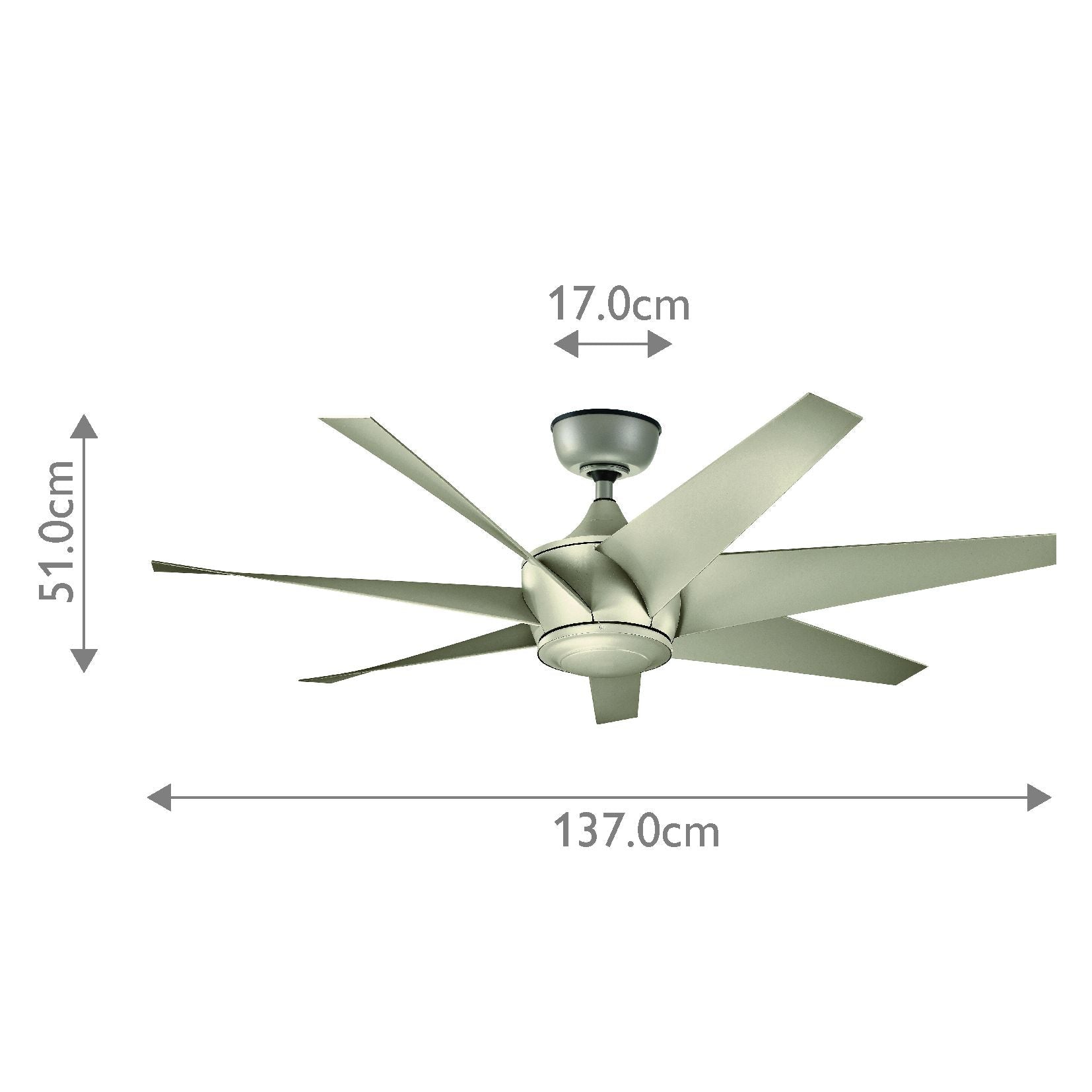 Lehr II - 54 Zoll / 137 cm Ventilator - Antikes Satinsilber - Elsteadlighting - KLF - LEHR2 - 54 - AS