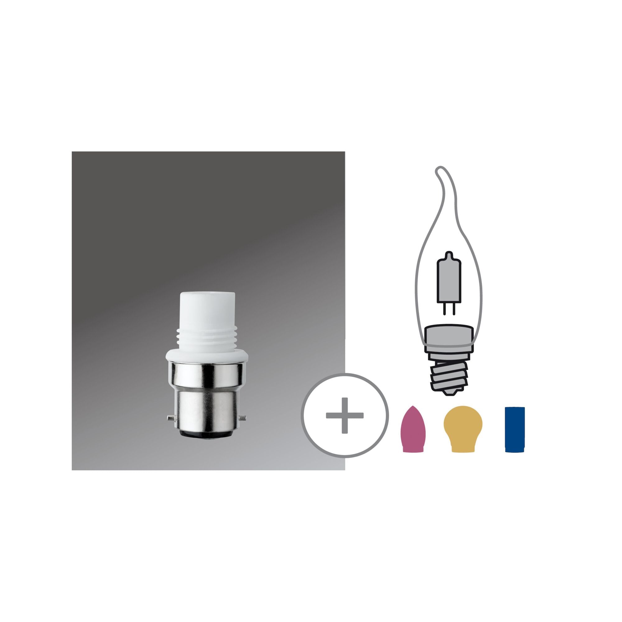 Leuchtmitteladapter Leuchtmitteladapter G9 / B22d max. 75W Weiß - Paulmann - 54927