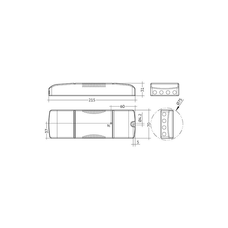 Lichtmanagementsystem LED - Netzteil 38Watt 950mA CASAMBI dimmbar - Dotlux - 4941 - 950