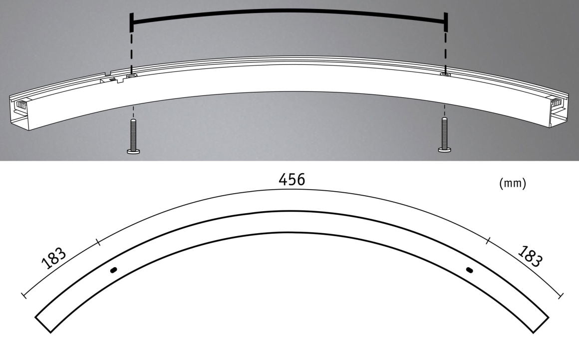 Linion Lichtkanal 90 ° 24V 2x6,5W 3000K Chrom matt - Paulmann - 98177