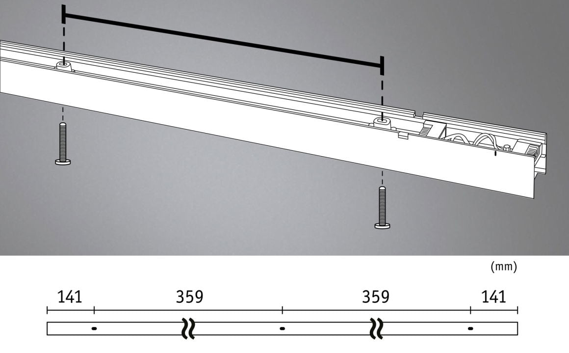 Linion Lichtkanal Lichtkanal 1m 24V 17W 3000K Chrom matt - Paulmann - 98174