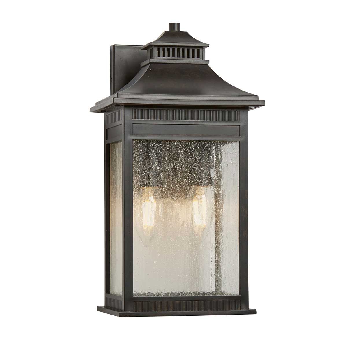 Livingston 2 - flammige mittelgroße Wandlaterne - Imperial Bronze - Elsteadlighting - QZ - LIVINGSTON2 - M