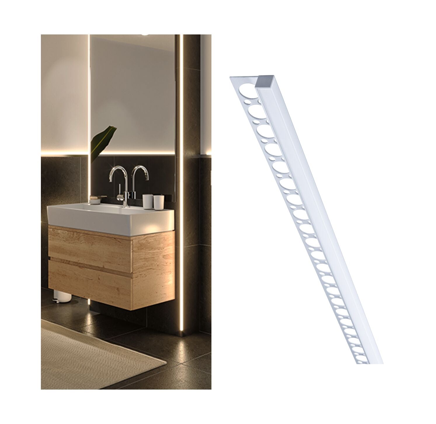LumiTiles Frame 1m Alu eloxiert/Satin - Paulmann - 78411