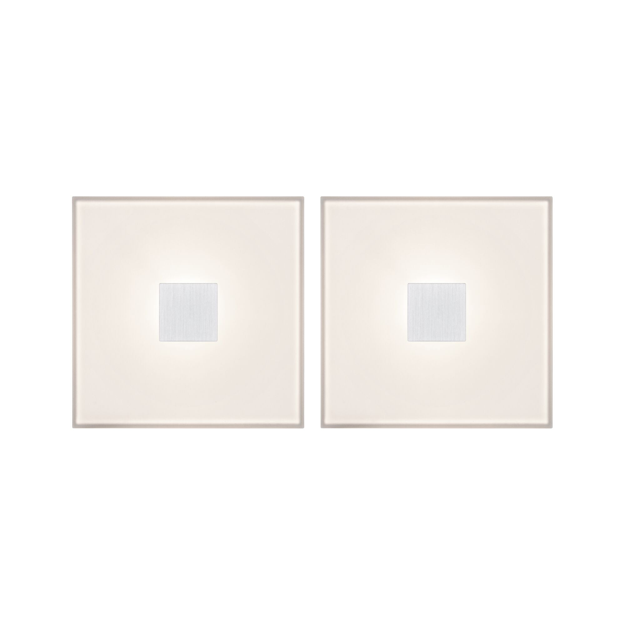 LumiTiles Square 2er - Set IP44 100x10mm 2x20lm 230/12V 2x0,8W 2700K Weiß Kunststoff/Aluminium - Paulmann - 78401