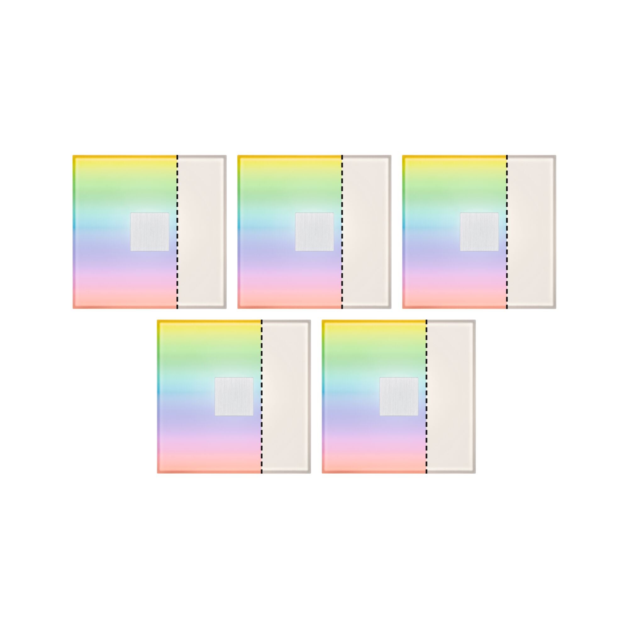 LumiTiles Square 5er - Set IP44 100x10mm 5x12lm 230/12V 5x0,8W dimmbar RGBW+ Weiß Kunststoff/Aluminium - Paulmann - 78413
