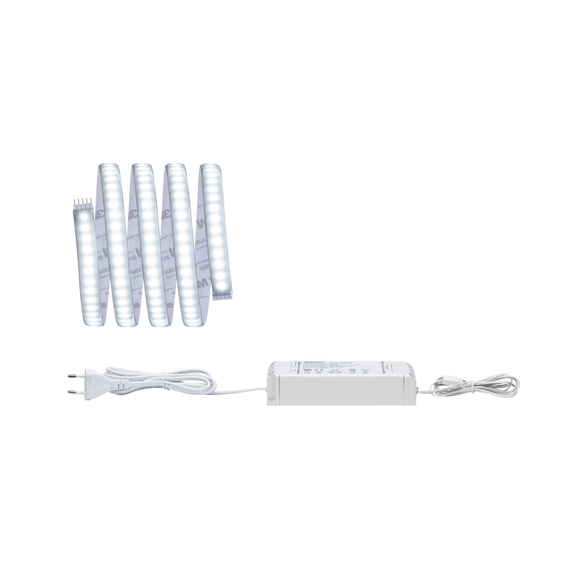 MaxLED 1000 Tageslichtweiß Basisset 1,5m beschichtet IP44 18W 880lm/m 144 LEDs/m 6500K 36VA - Paulmann - 70671