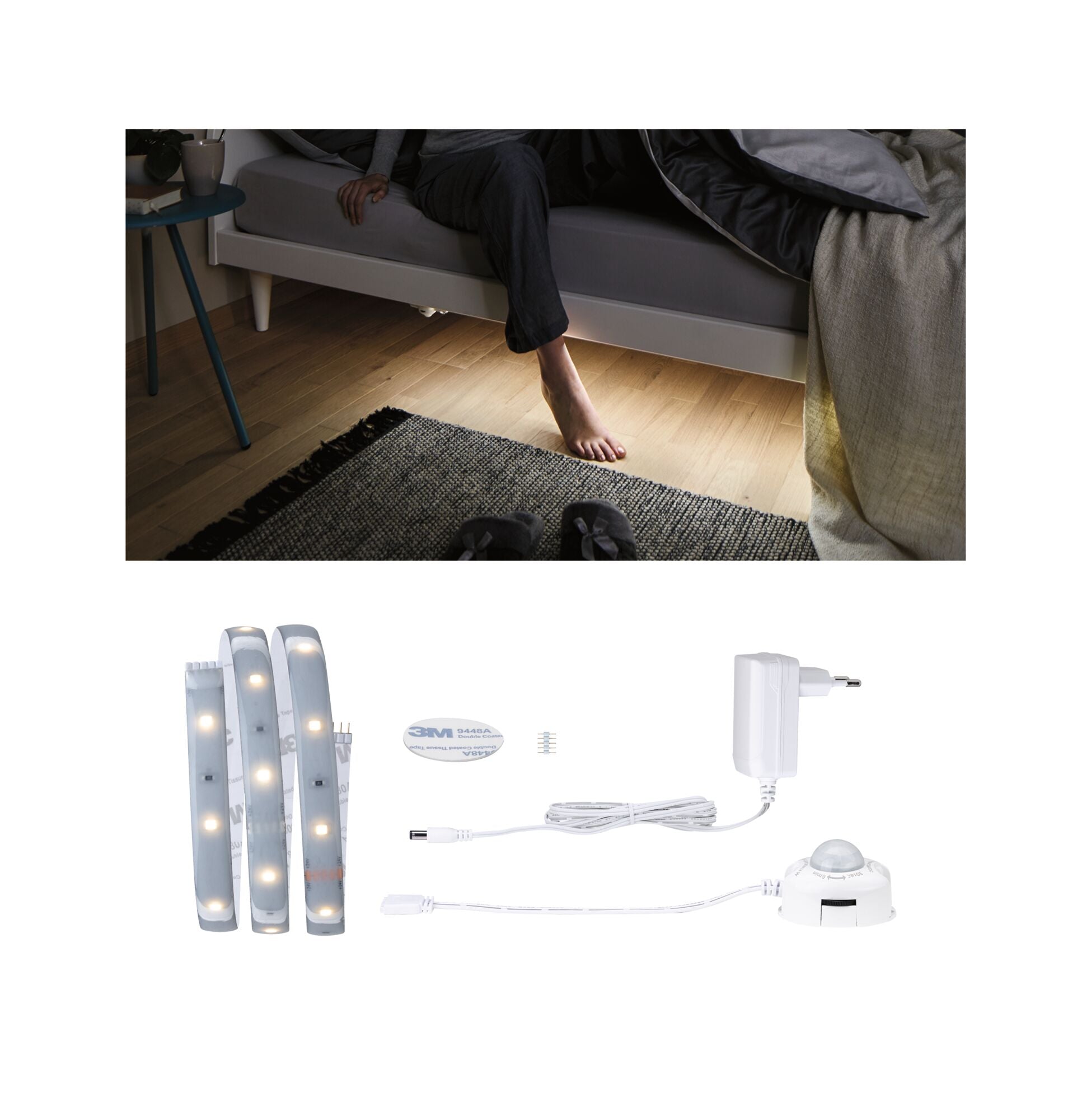 MaxLED 250 Night Comfort Basisset 1m IP44 4W 300lm/m 30 LEDs/m 2700K 12VA - Paulmann - 78893