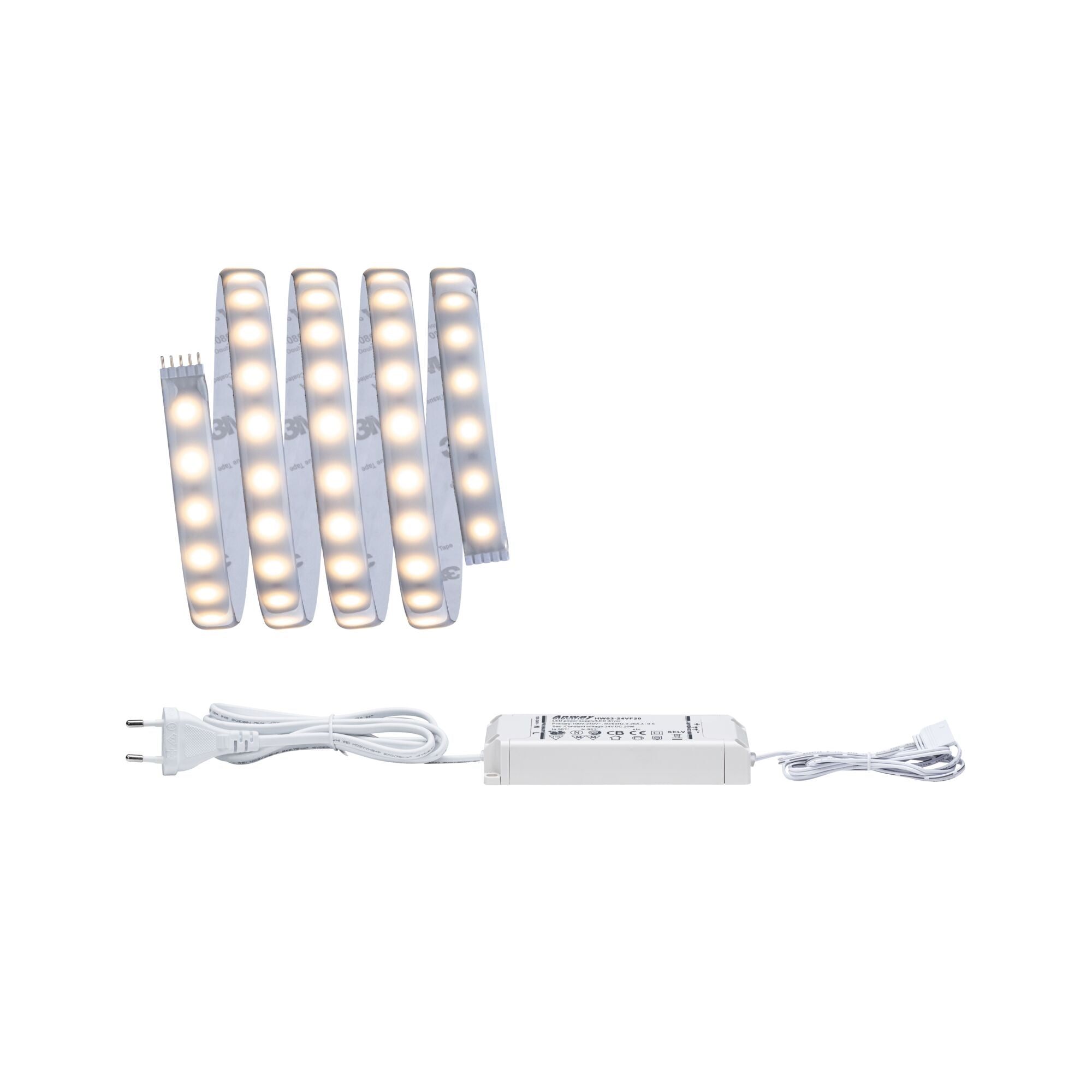 MaxLED 500 Warmweiß Basisset 1,5m beschichtet IP44 9W 440lm/m 72 LEDs/m 2700K 20VA - Paulmann - 70668