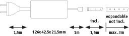 MaxLED 500 Warmweiß Basisset 1,5m beschichtet IP44 9W 440lm/m 72 LEDs/m 2700K 20VA - Paulmann - 70668