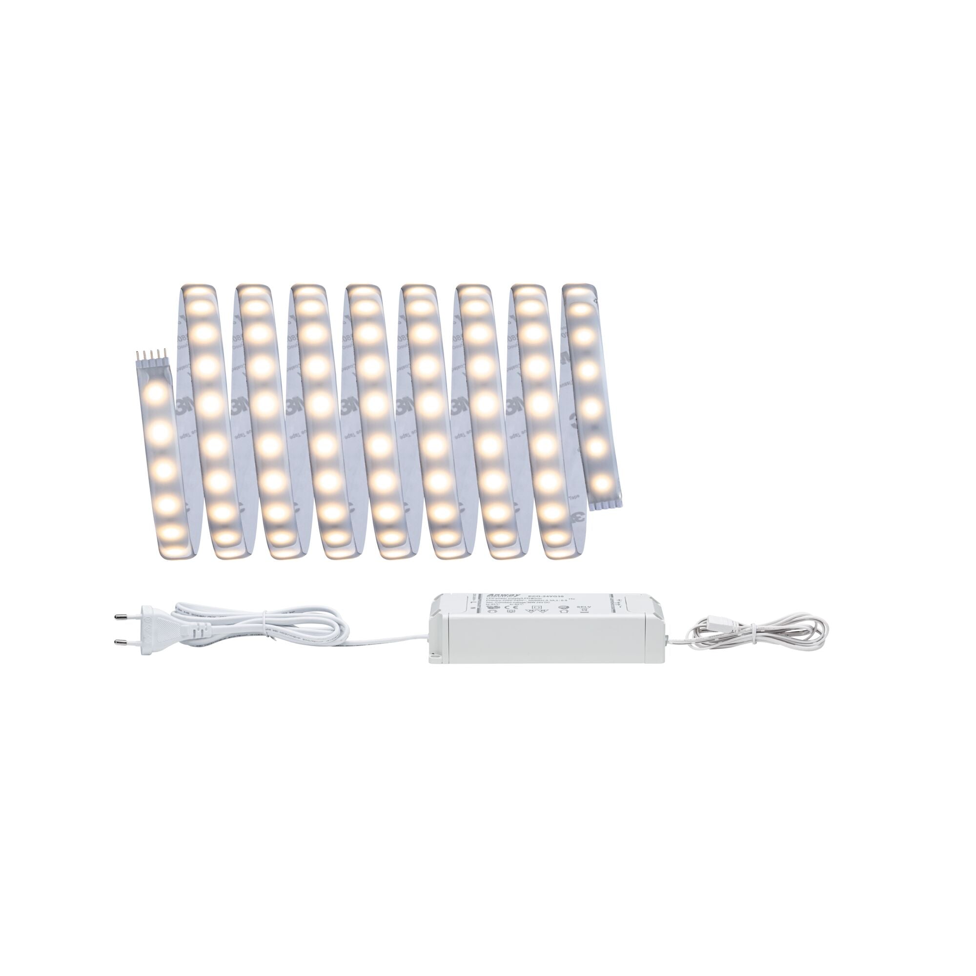 MaxLED 500 Warmweiß Basisset 3m beschichtet IP44 18W 440lm/m 72 LEDs/m 2700K 36VA - Paulmann - 70666