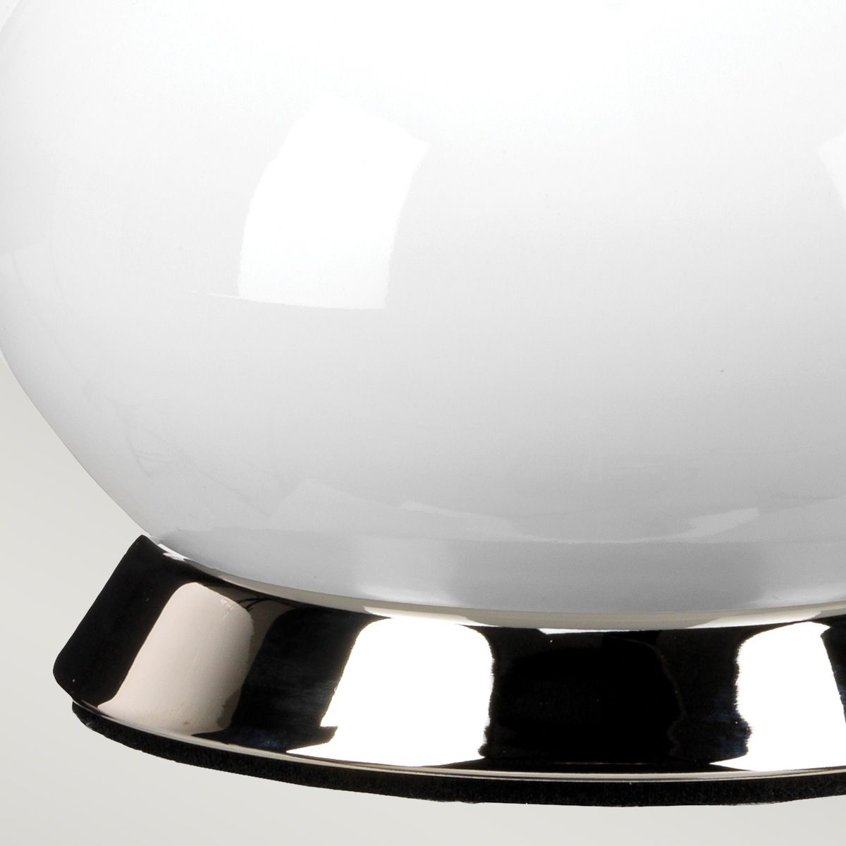 Milo 1-flammige Tischlampe - Poliertes Nickel, Weiß, Rosa