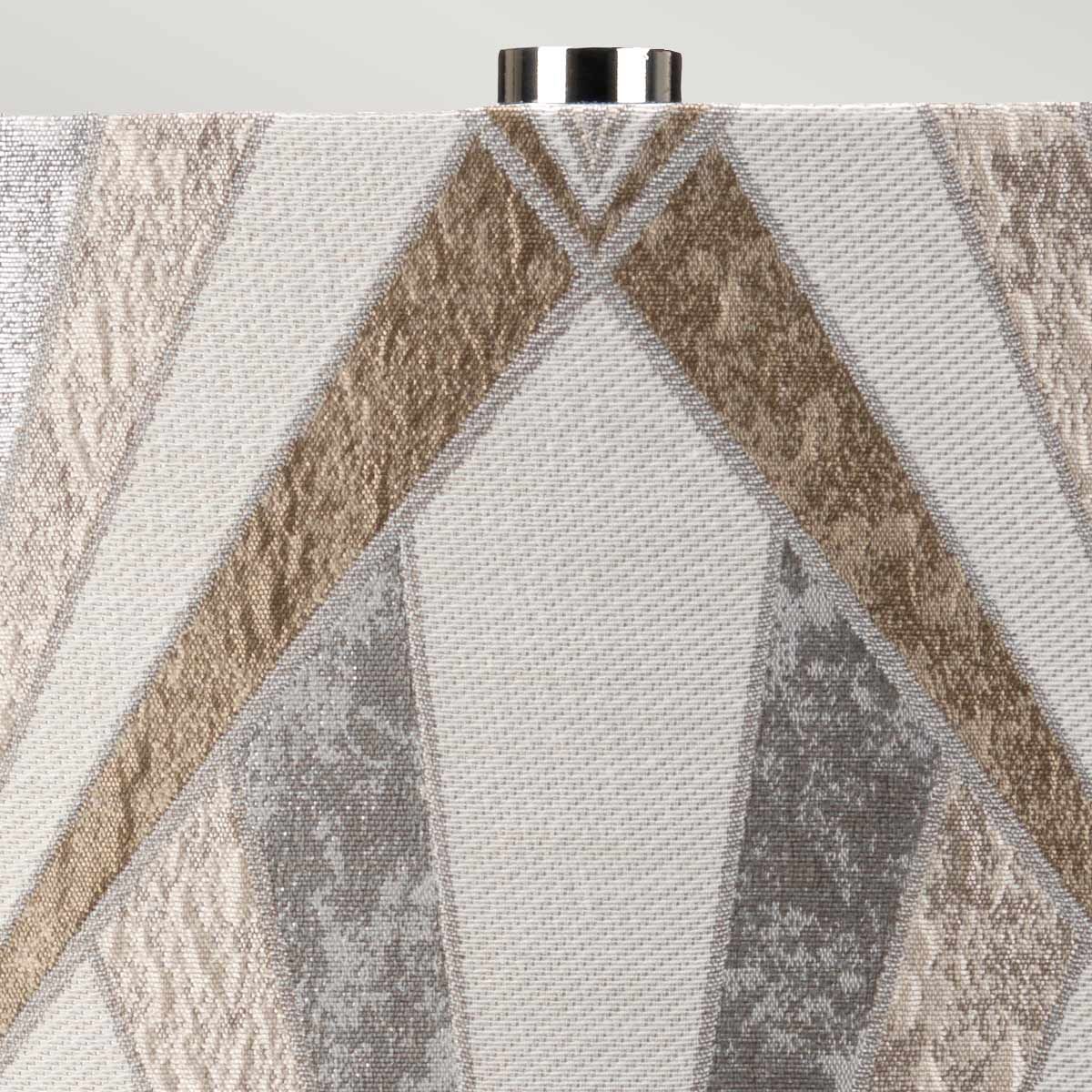 Milo 1-flammige Tischlampe - Poliertes Nickel, Weiß, Silber