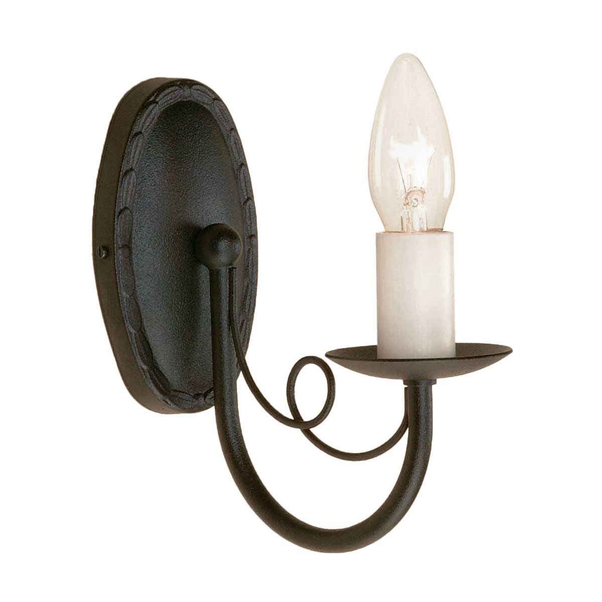 Minster 1-flammige Wandleuchte - Schwarz