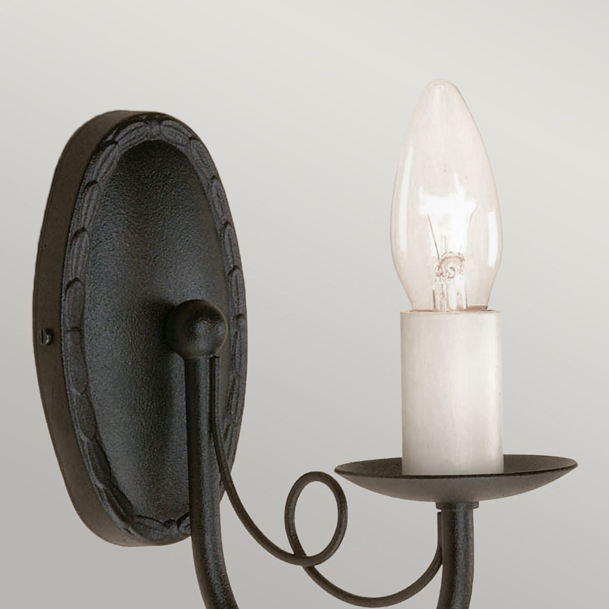 Minster 1-flammige Wandleuchte - Schwarz