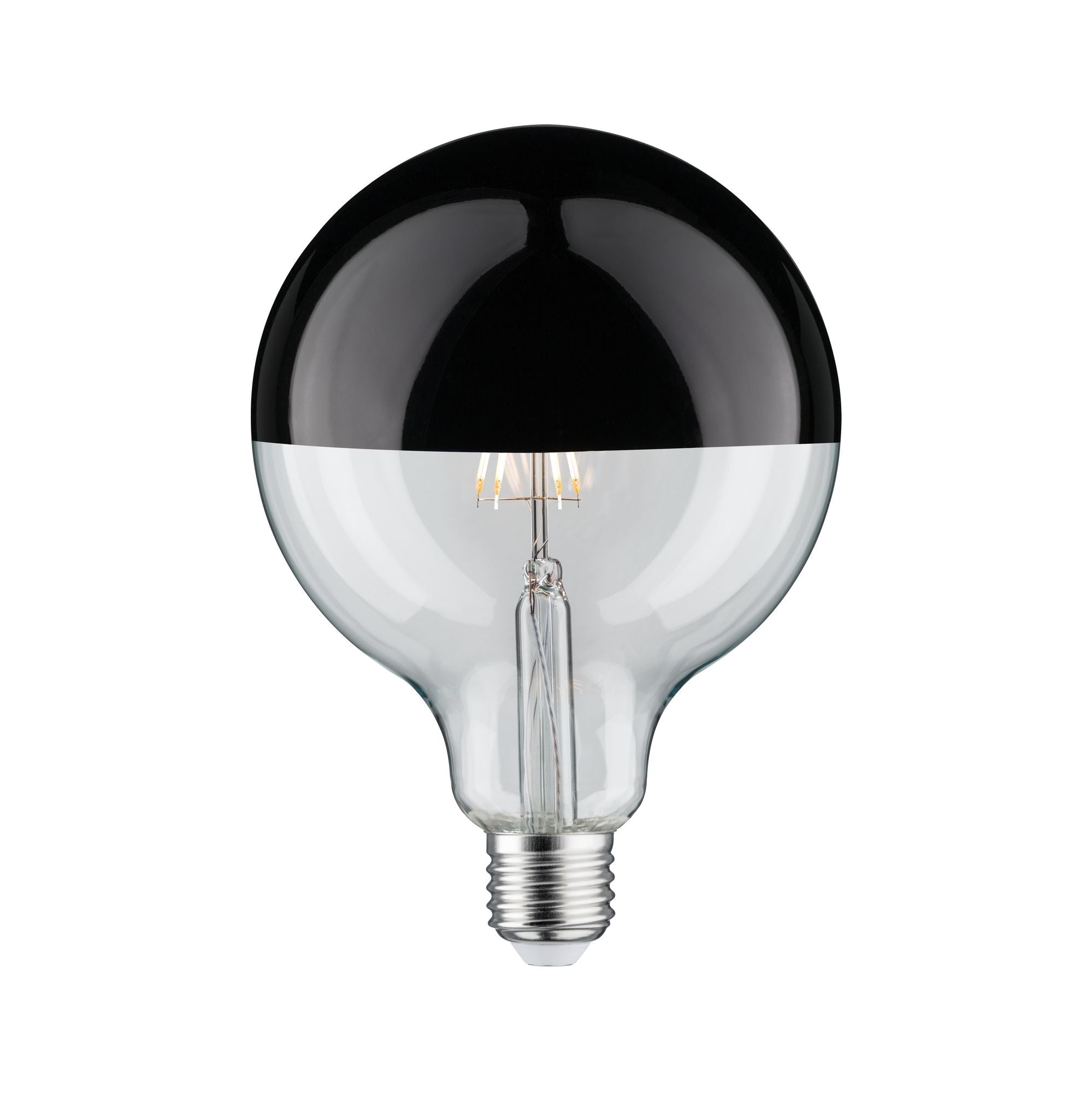 Modern Classic Edition LED Globe Kopfspiegel E27 G125 600lm 6,5W 2700K dimmbar Kopfspiegel Schwarzchrom - Paulmann - 28680