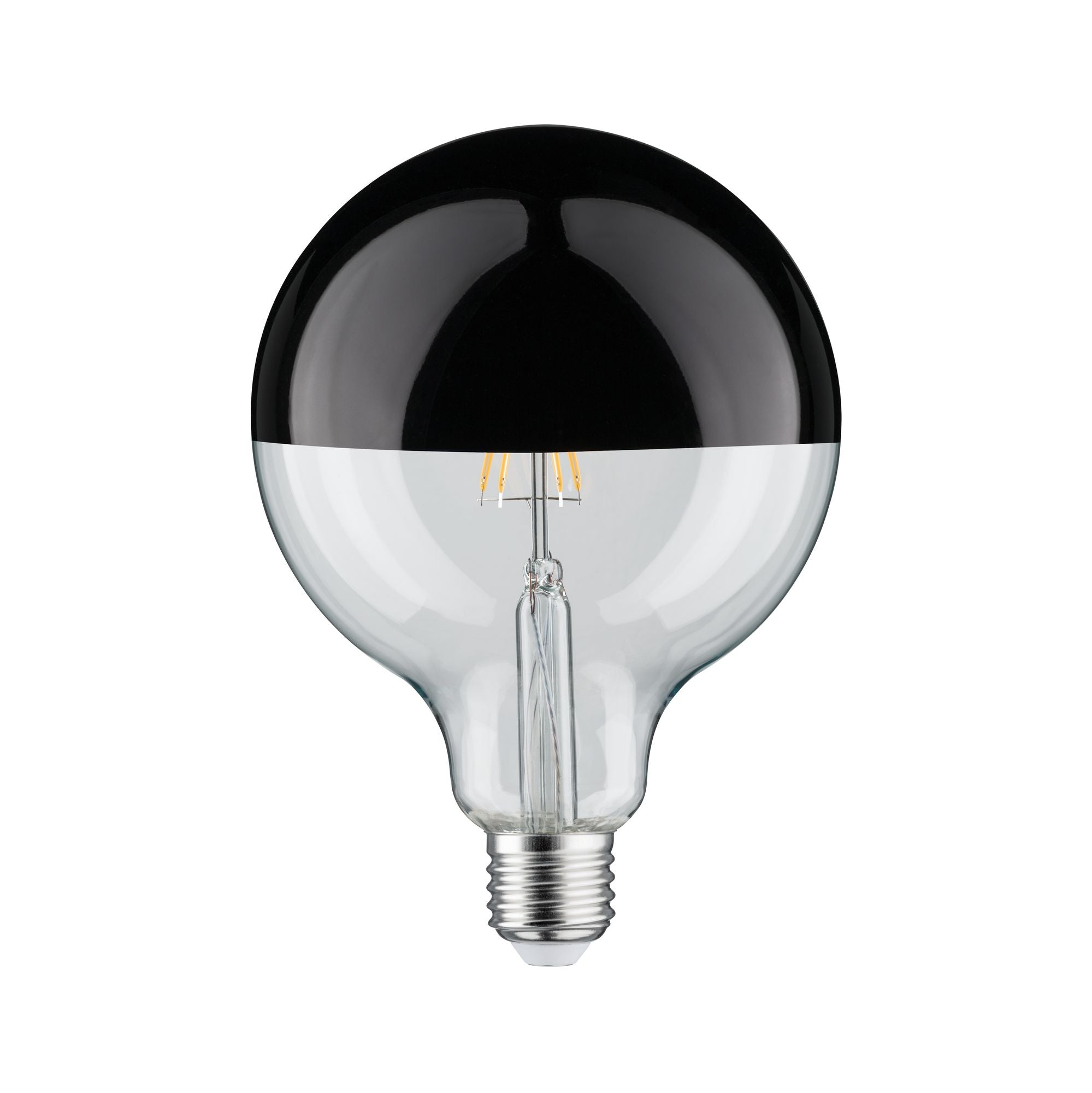 Modern Classic Edition LED Globe Kopfspiegel E27 G125 600lm 6,5W 2700K dimmbar Kopfspiegel Schwarzchrom - Paulmann - 28680