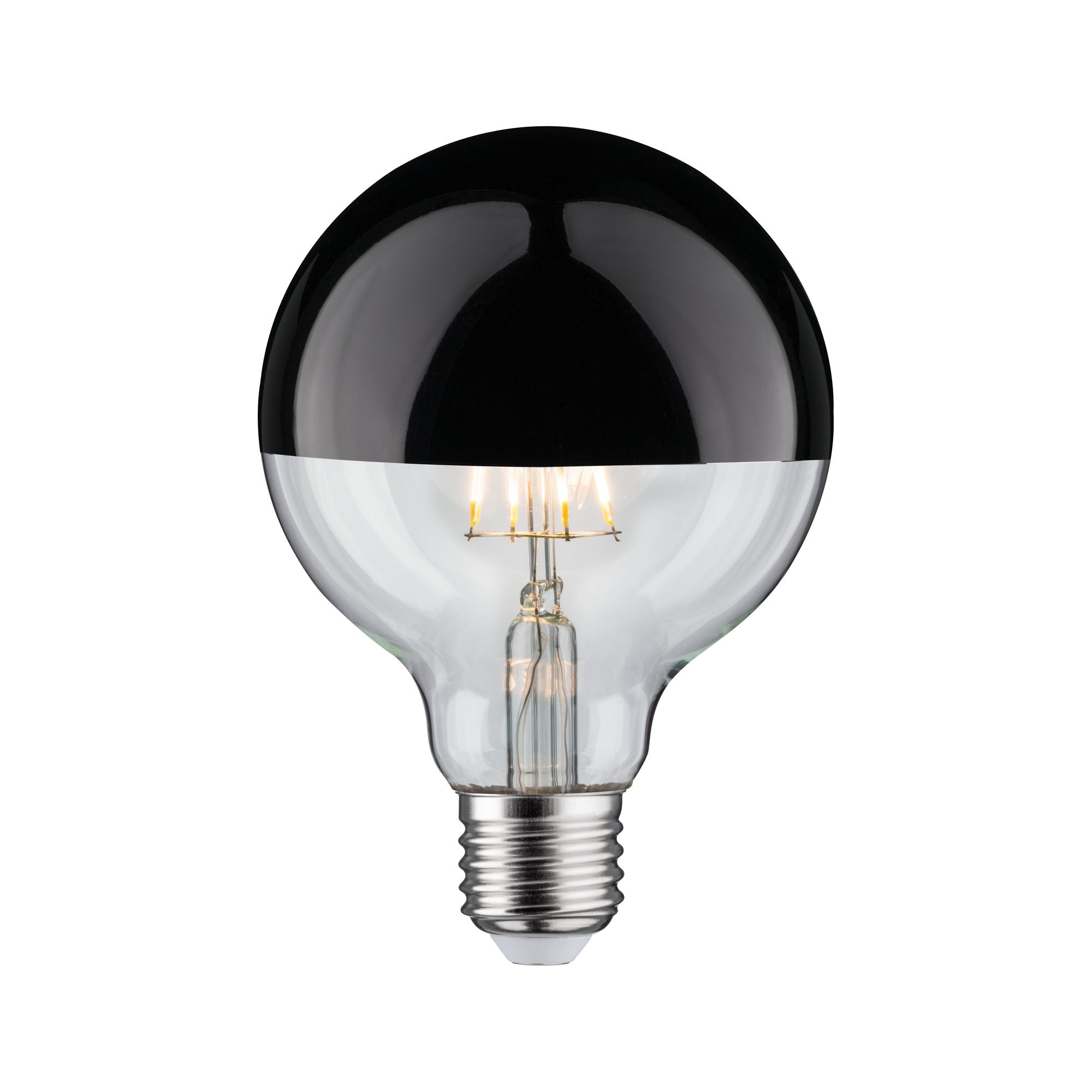 Modern Classic Edition LED Globe Kopfspiegel E27 G95 600lm 6,5W 2700K dimmbar Kopfspiegel Schwarzchrom - Paulmann - 28677