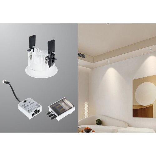 DOTLUX LED-Downlight MULTIsnap 6W 2700K/3000/4000K COLORselect Weiß