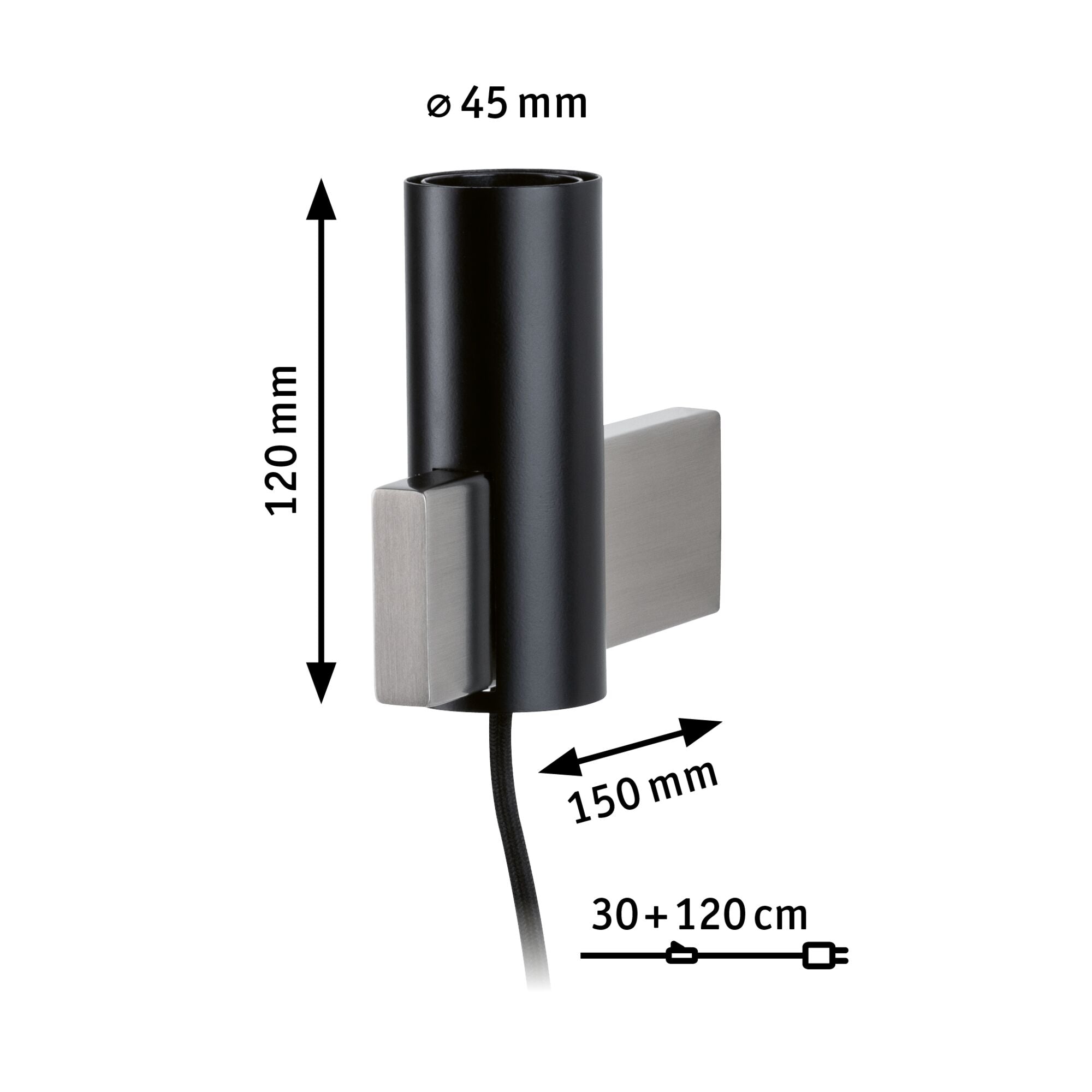 Neordic Aik E27 230V max. 20W dimmbar Schwarz - Paulmann - 79762