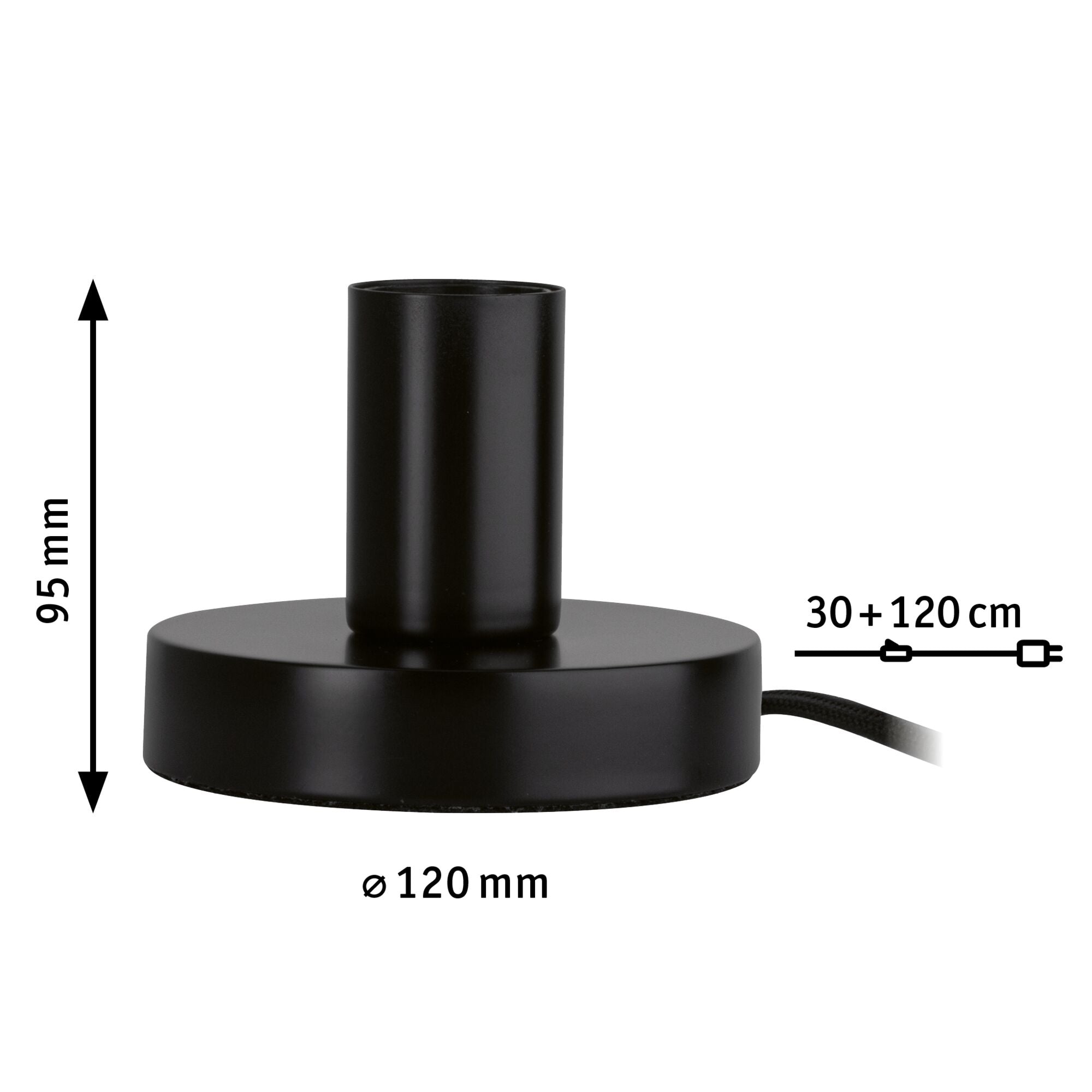 Neordic Haldor E27 max. 60W Schwarz Metall - Paulmann - 79758