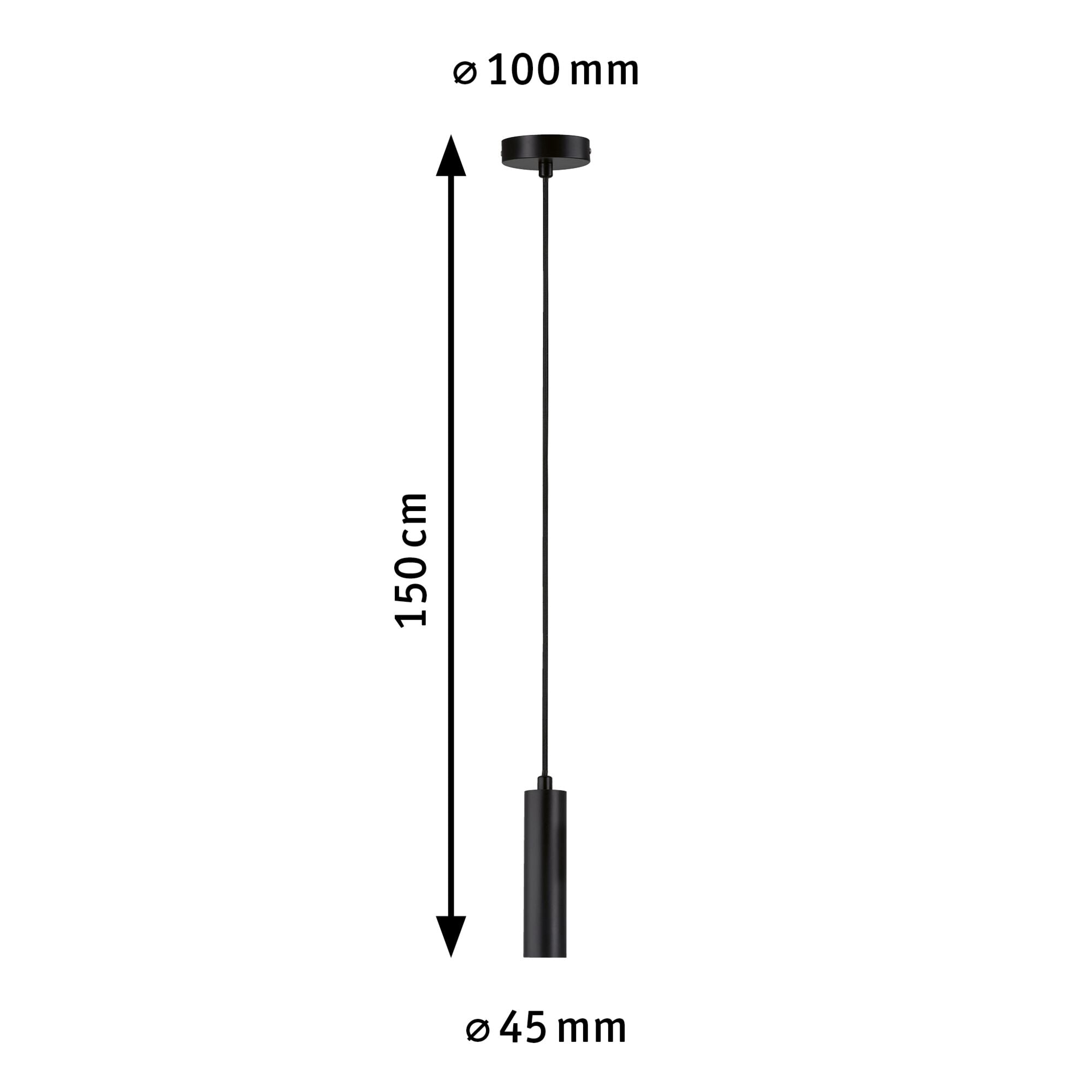 Neordic Kine E27 max. 60W Schwarz dimmbar Metall - Paulmann - 79757
