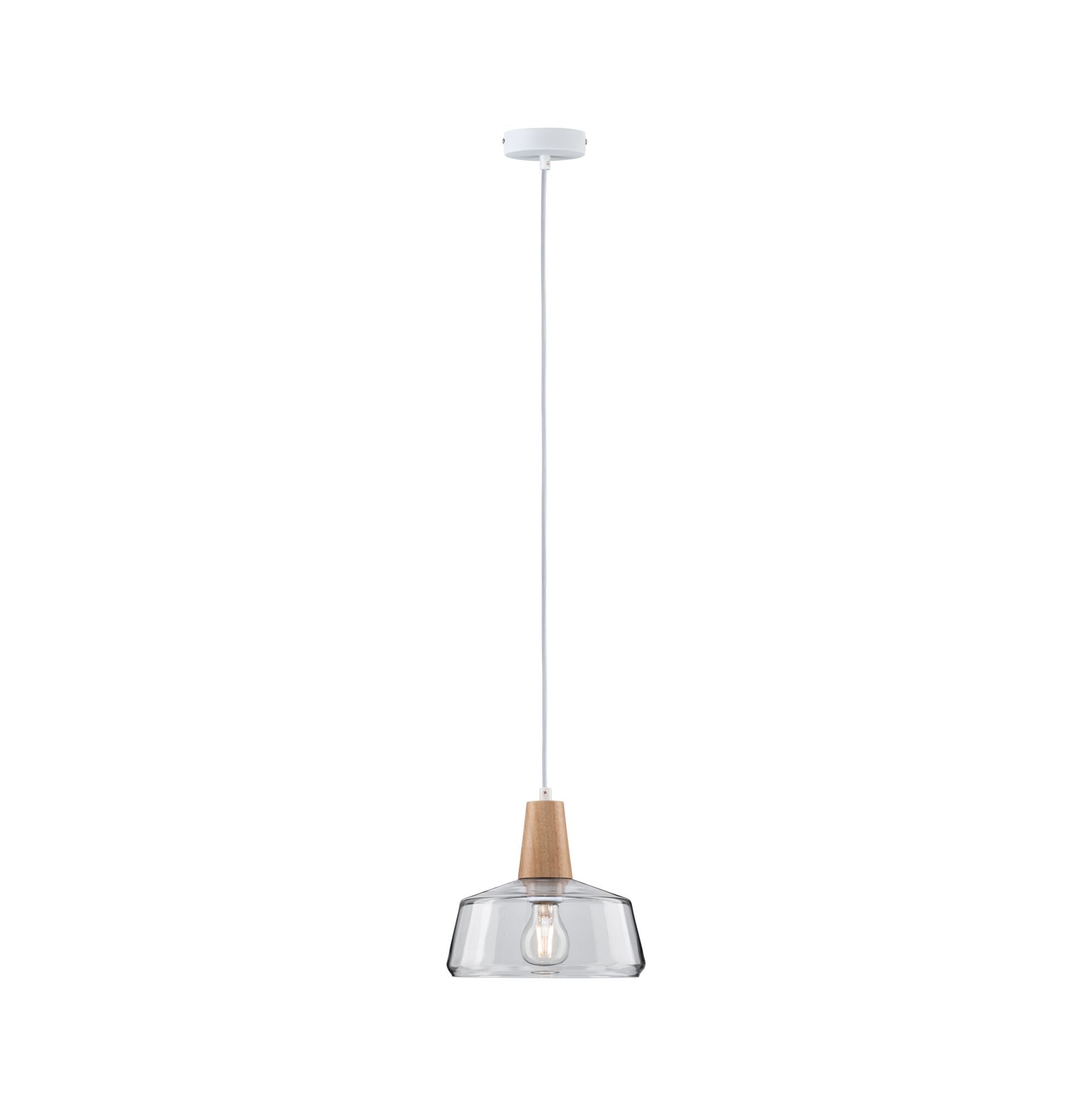 Neordic Yva E27 max. 20W Holz/Klar dimmbar Holz/Glas - Paulmann - 79744