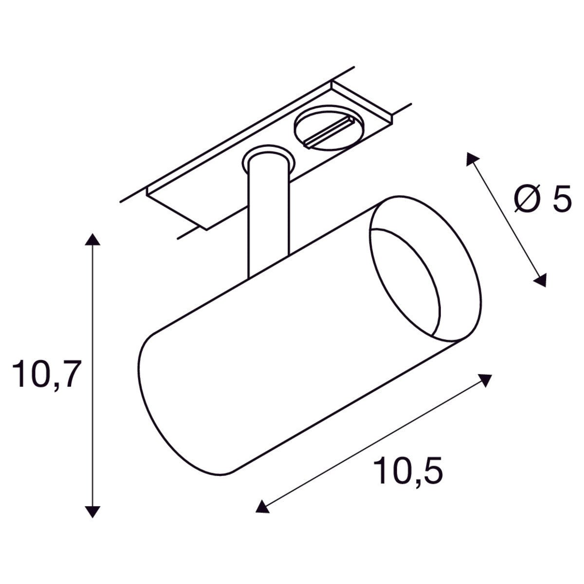 NOBLO® SPOT 1~ Spot, rund, 3000 K, 6 W, Phasenabschnitt, 32° - SLV - 1007642