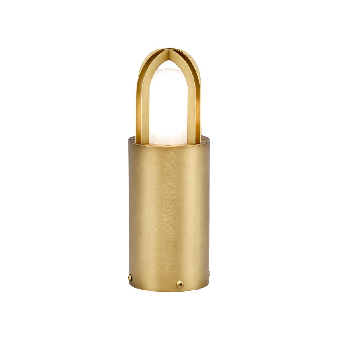 Paignton 1 - flammiger Mini - Poller - Gebürstetes Messing - Elsteadlighting - PAIGNTON - MB - BRASS