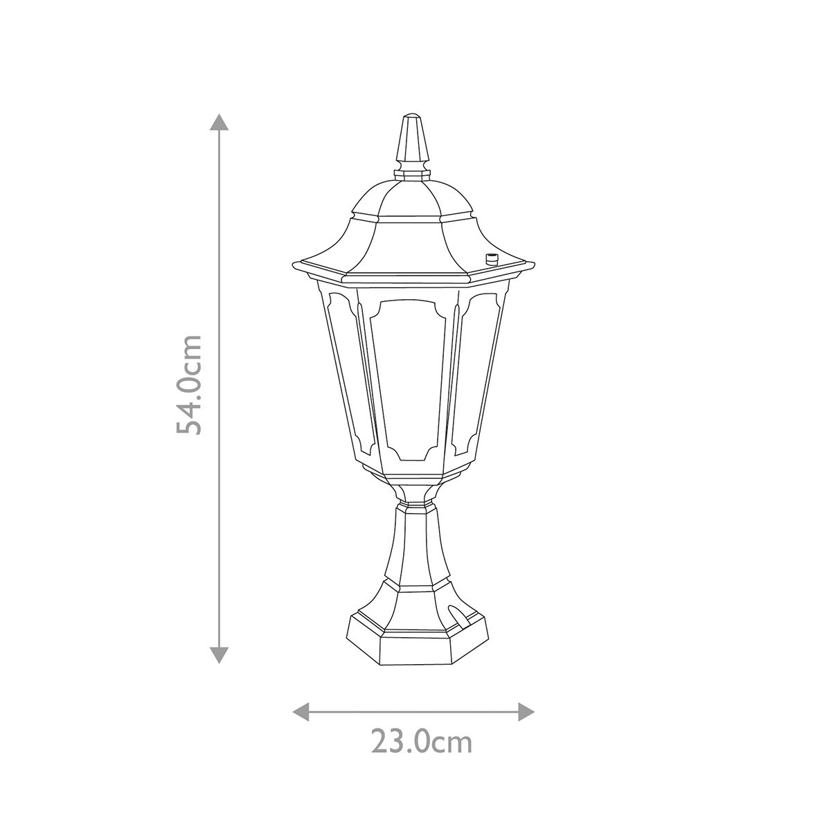 Parish 1 - flammige Sockellaterne - Schwarz - Elsteadlighting - PR4 - BLACK